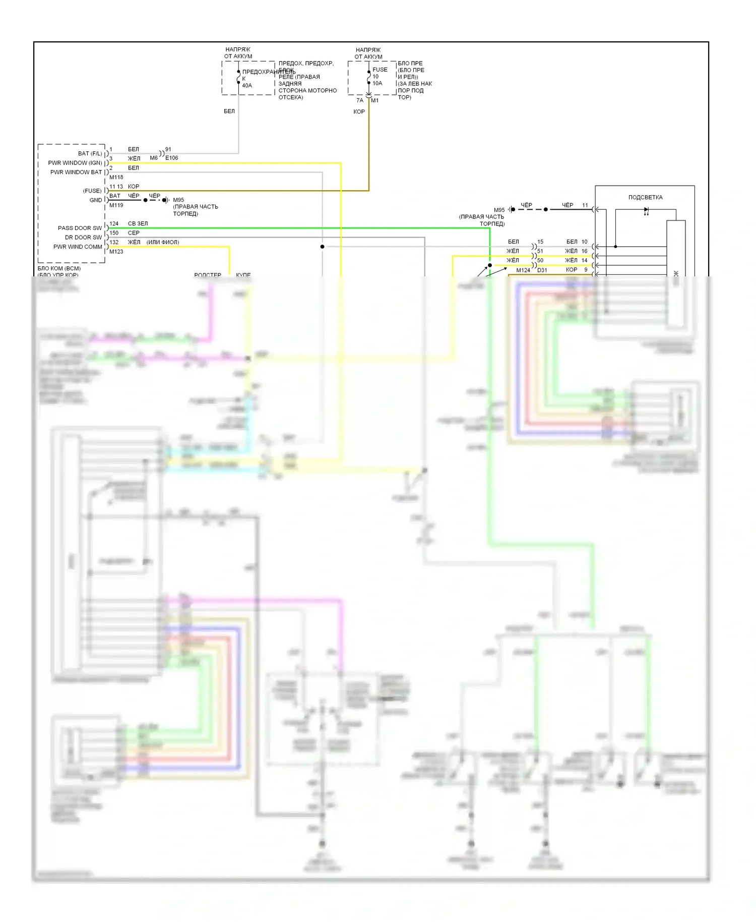 370Z Nissan I (2008-2014): Стеклоподъемники электросхема 