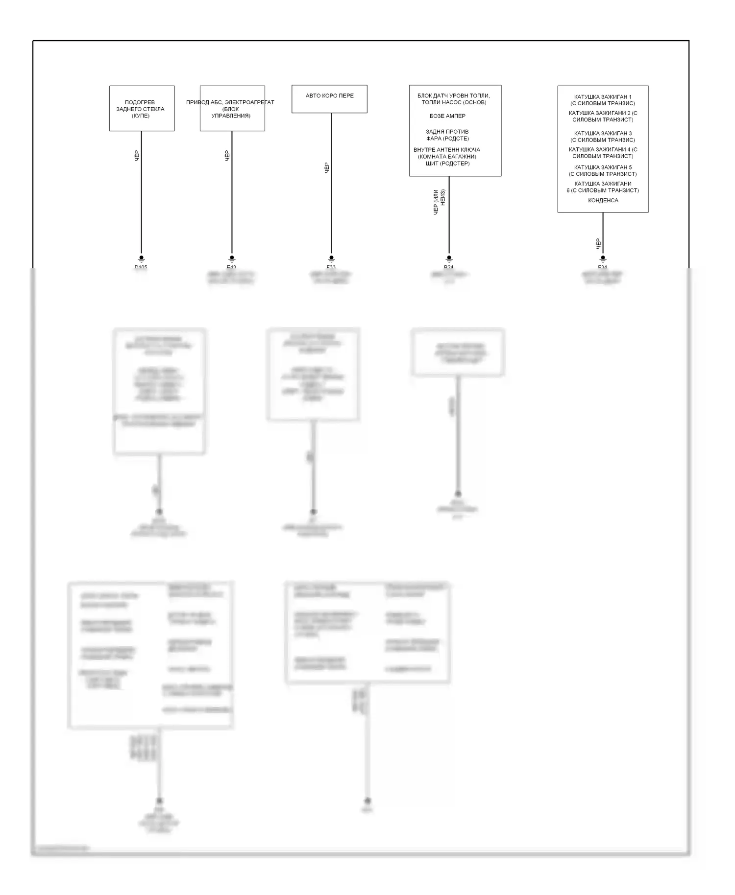 370Z Nissan I (2008-2014): Электросхема разводки массы (2 из 2) 
