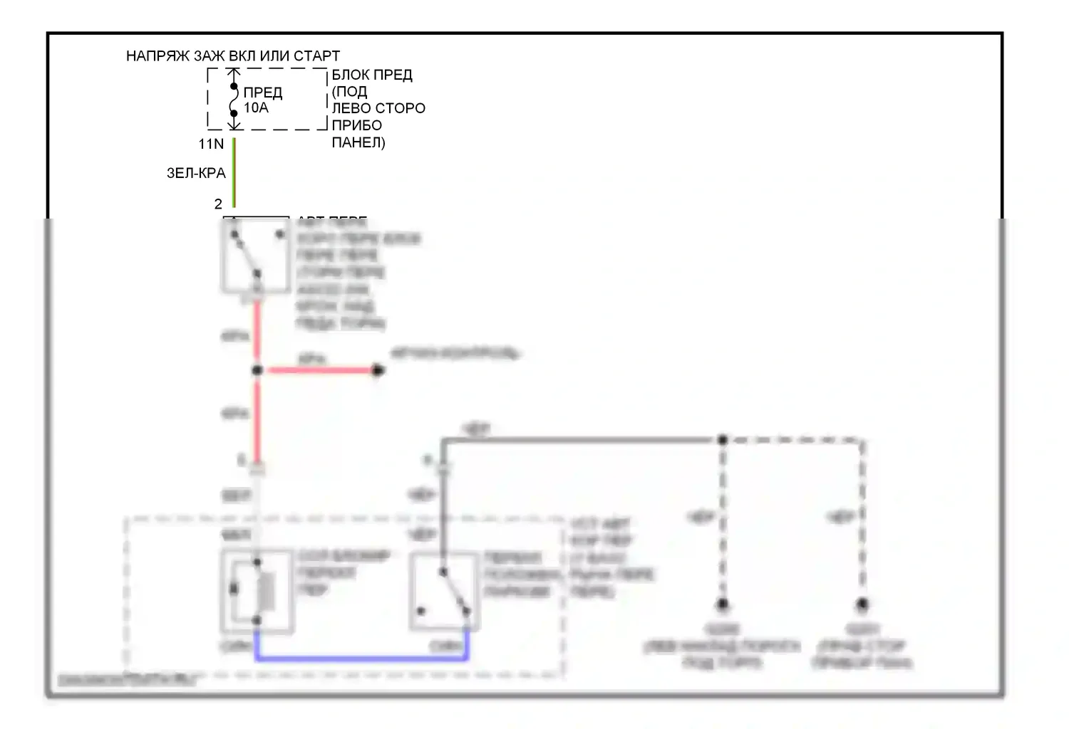 Altima Nissan L30 рестайлинг (1999-2001): Электросхема блокировки селектора 