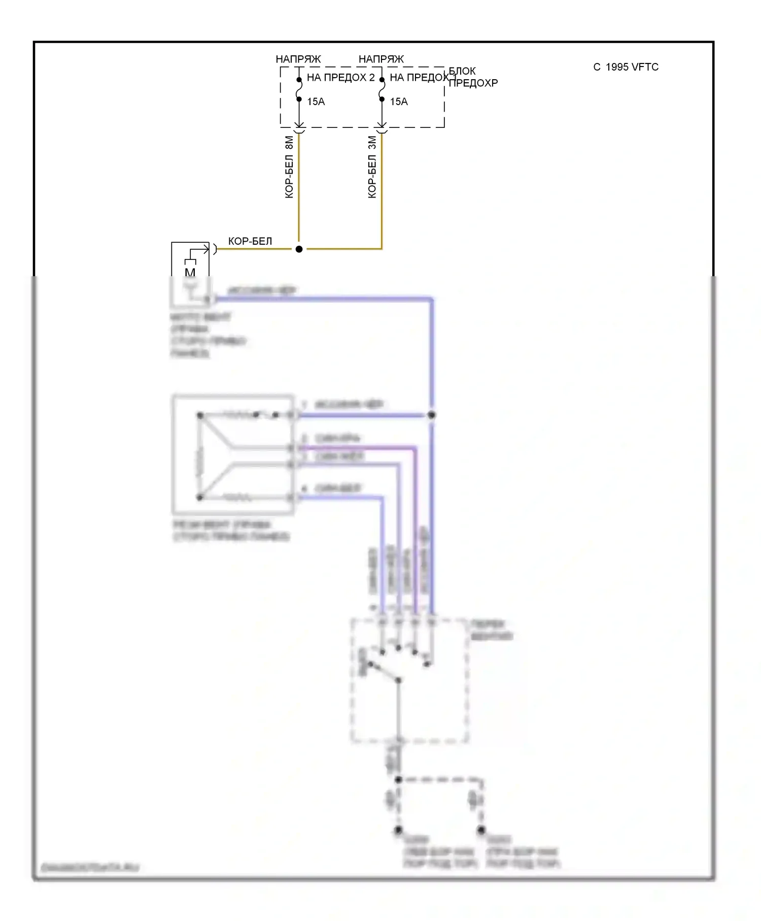 Altima Nissan L30 (1997-1999): Электросхема нагревателя 