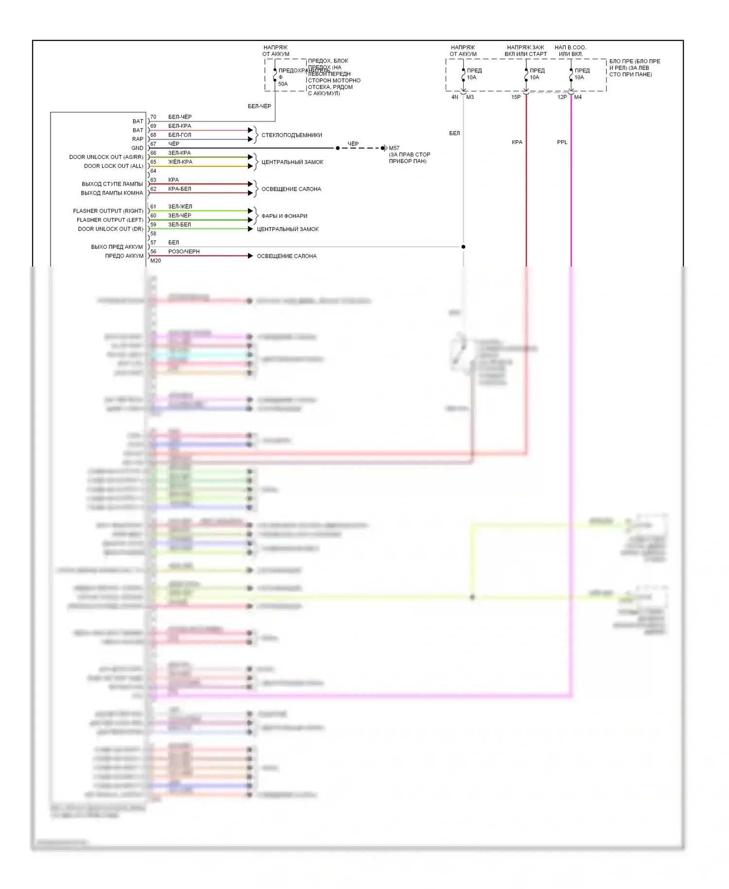 Altima Nissan L31 рестайлинг (2004-2006): Электросхема блоков управления кузовом 