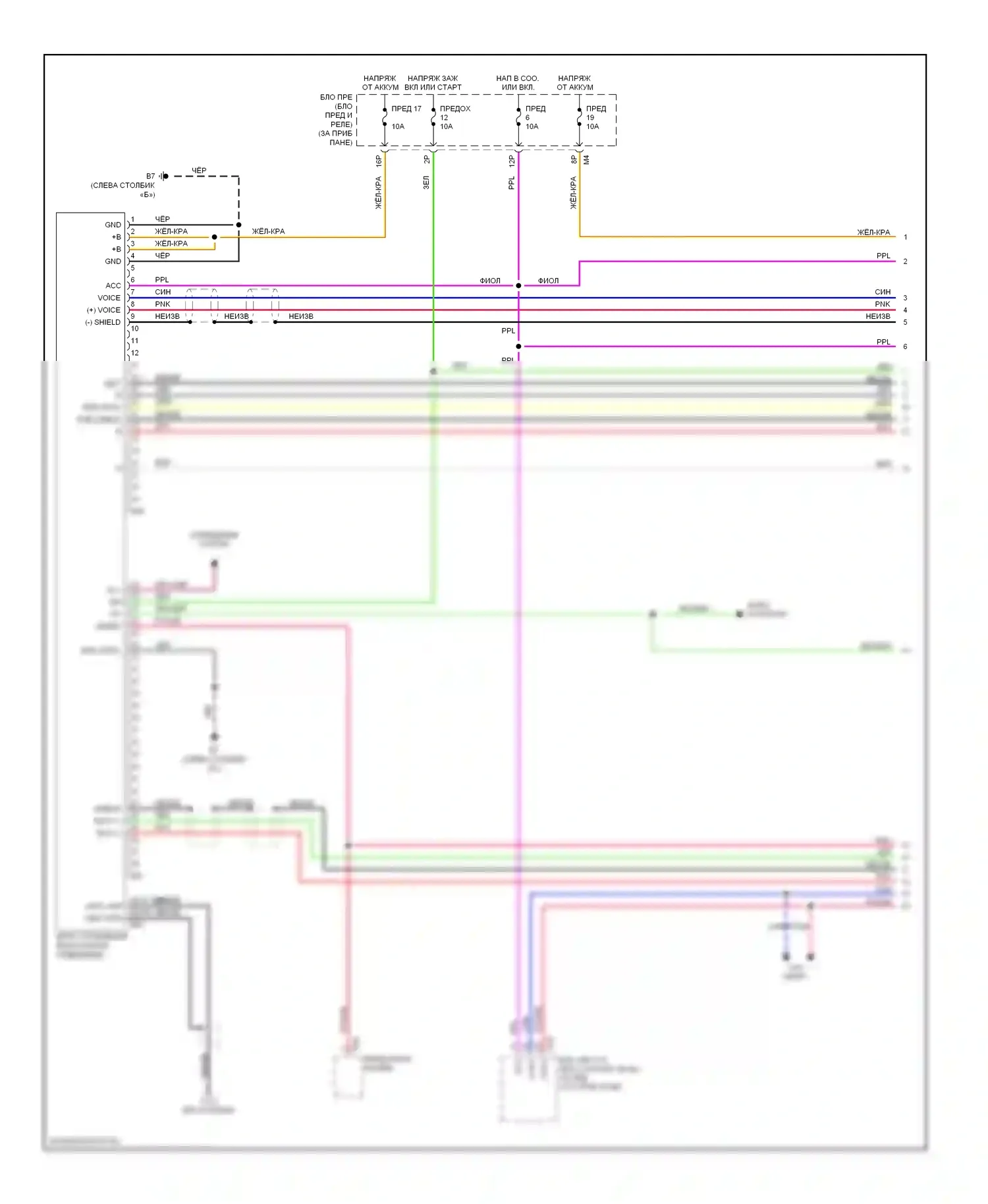 Altima Nissan L31 рестайлинг (2004-2006): Электросхема навигации (1 из 2) 