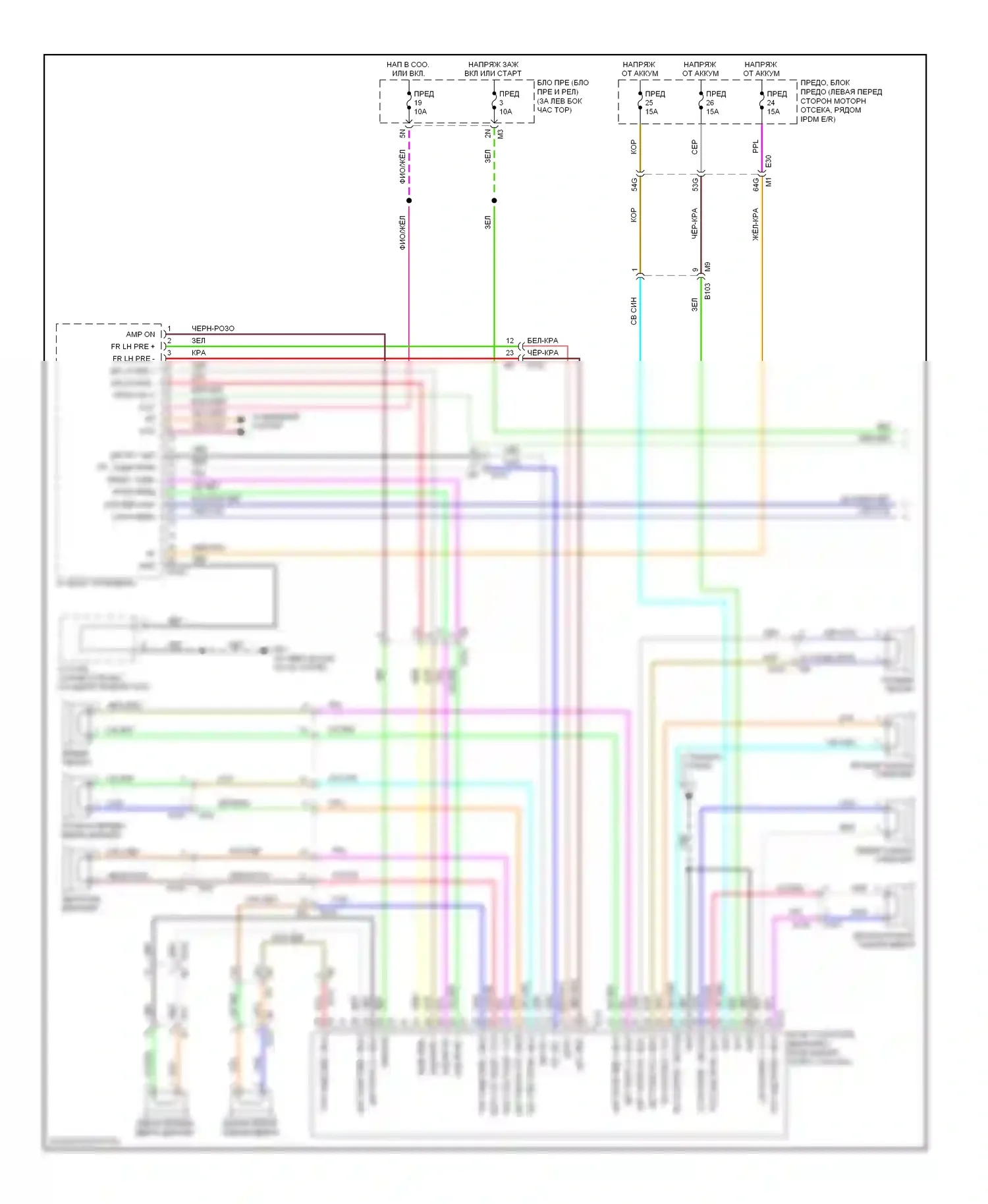 Altima Nissan L32 рестайлинг (2009-2013): Bозе электросхема магнитолы, седан, кроме гибрида с навигацией (1 из 3) 