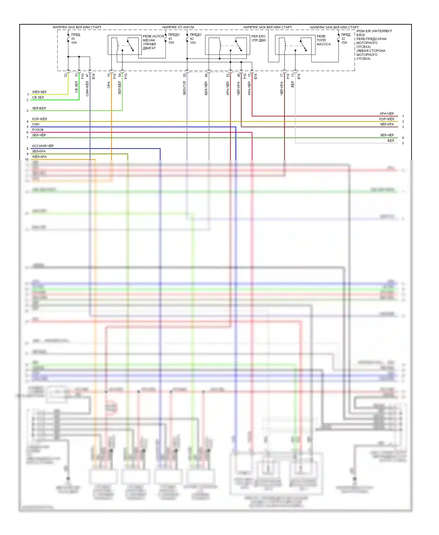 Altima Nissan L32 (2006-2009): Электросхема двигателя 2.5l, калифорния (2 из 4) 