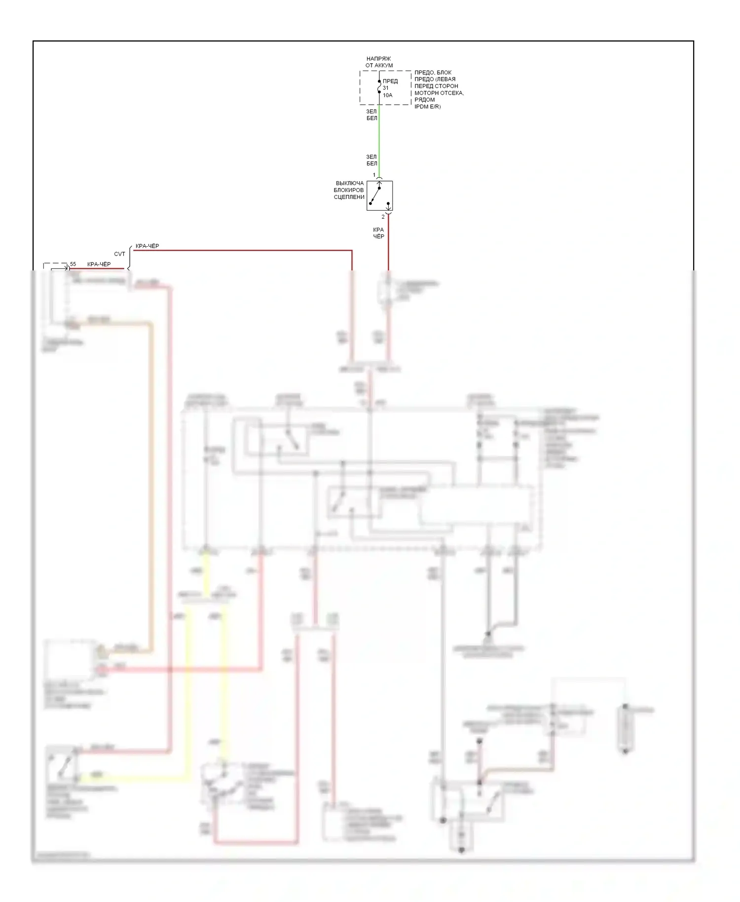 Altima Nissan L32 (2006-2009): Электросхема стартера 