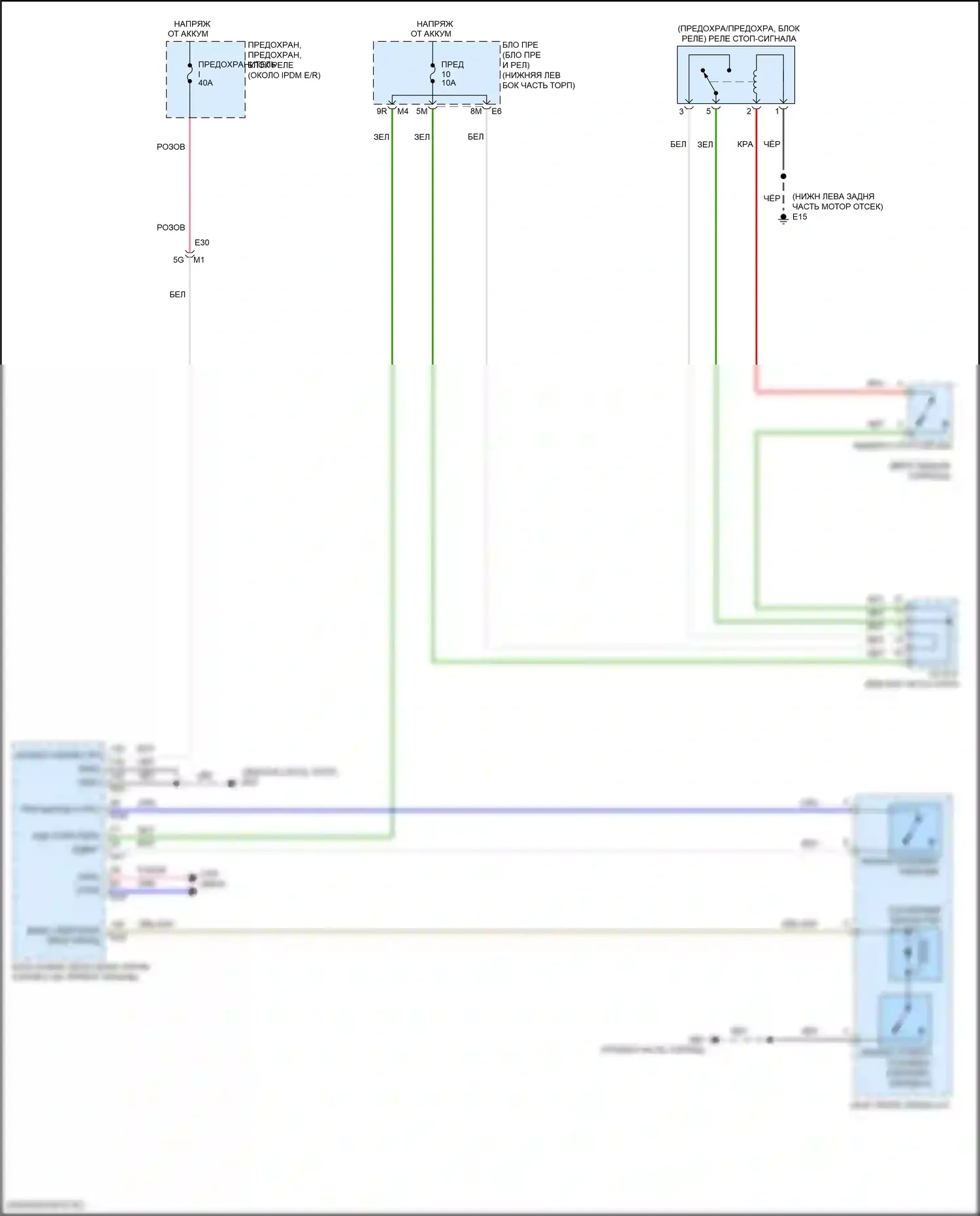 Altima Nissan L33 рестайлинг (2015-2018): Электросхема блокировки селектора 