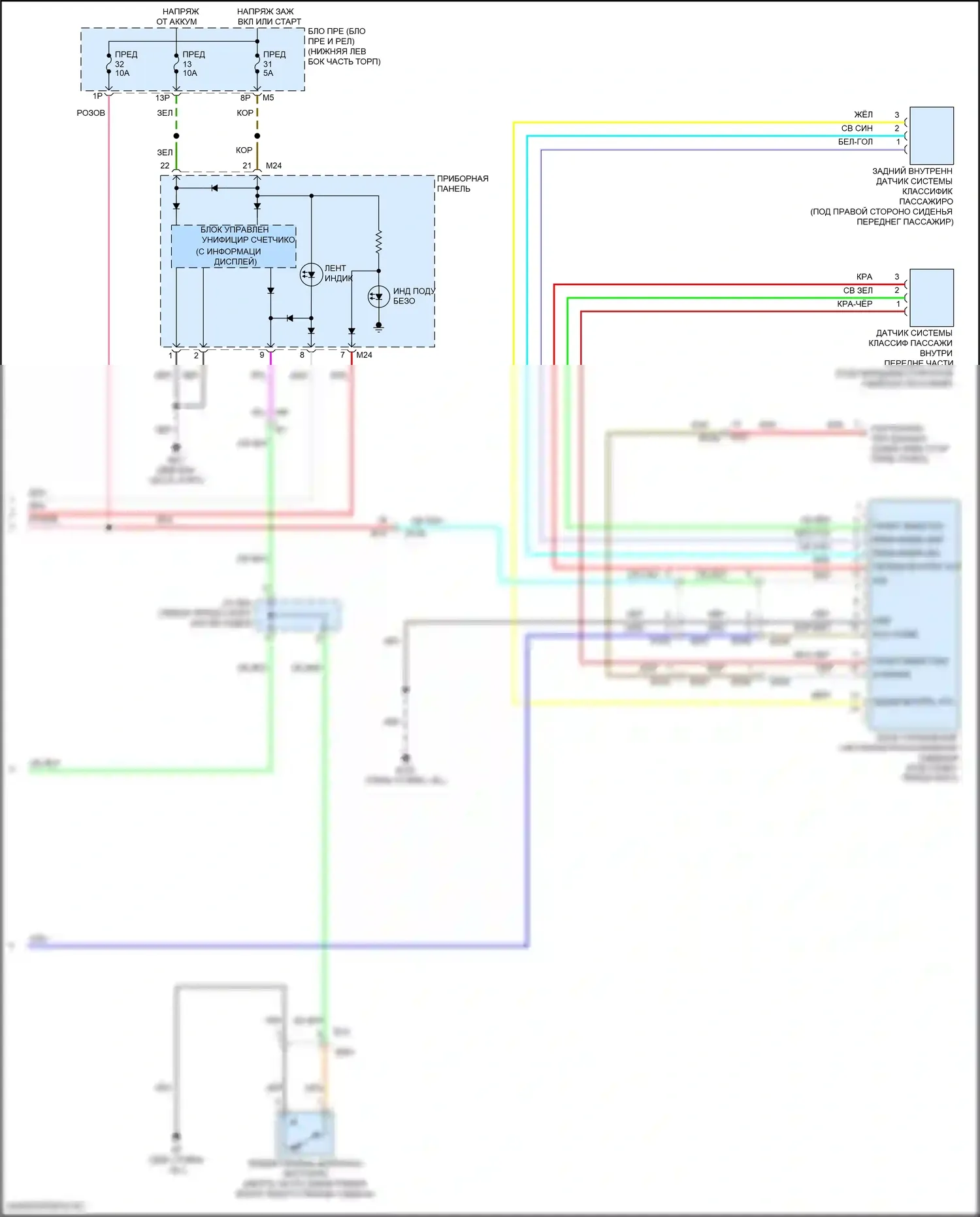 Altima Nissan L33 рестайлинг (2015-2018): Электросхема подушек безопасности (3 из 3) 