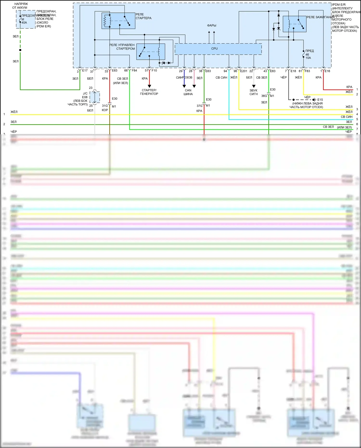 Altima Nissan L33 рестайлинг (2015-2018): Электросхема защиты от взлома (2 из 4) 