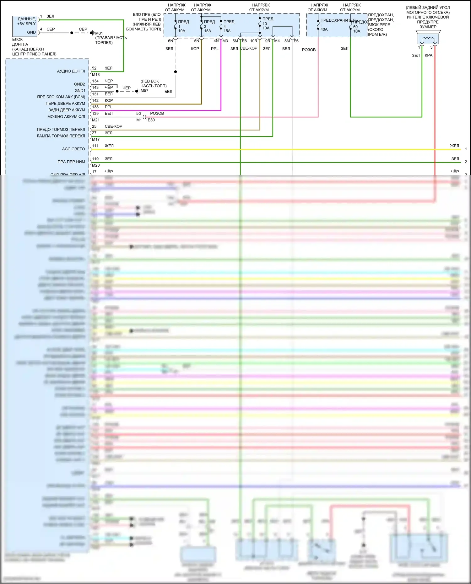 Altima Nissan L33 рестайлинг (2015-2018): Электросхема центрального замка (1 из 4) 