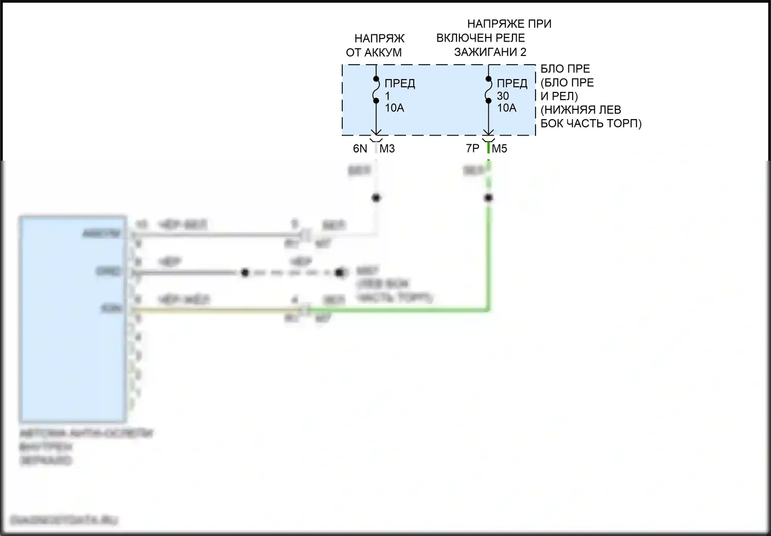 Altima Nissan L33 рестайлинг (2015-2018): Auto анти-ослепляя внутри зеркальной электросхемы проводки 