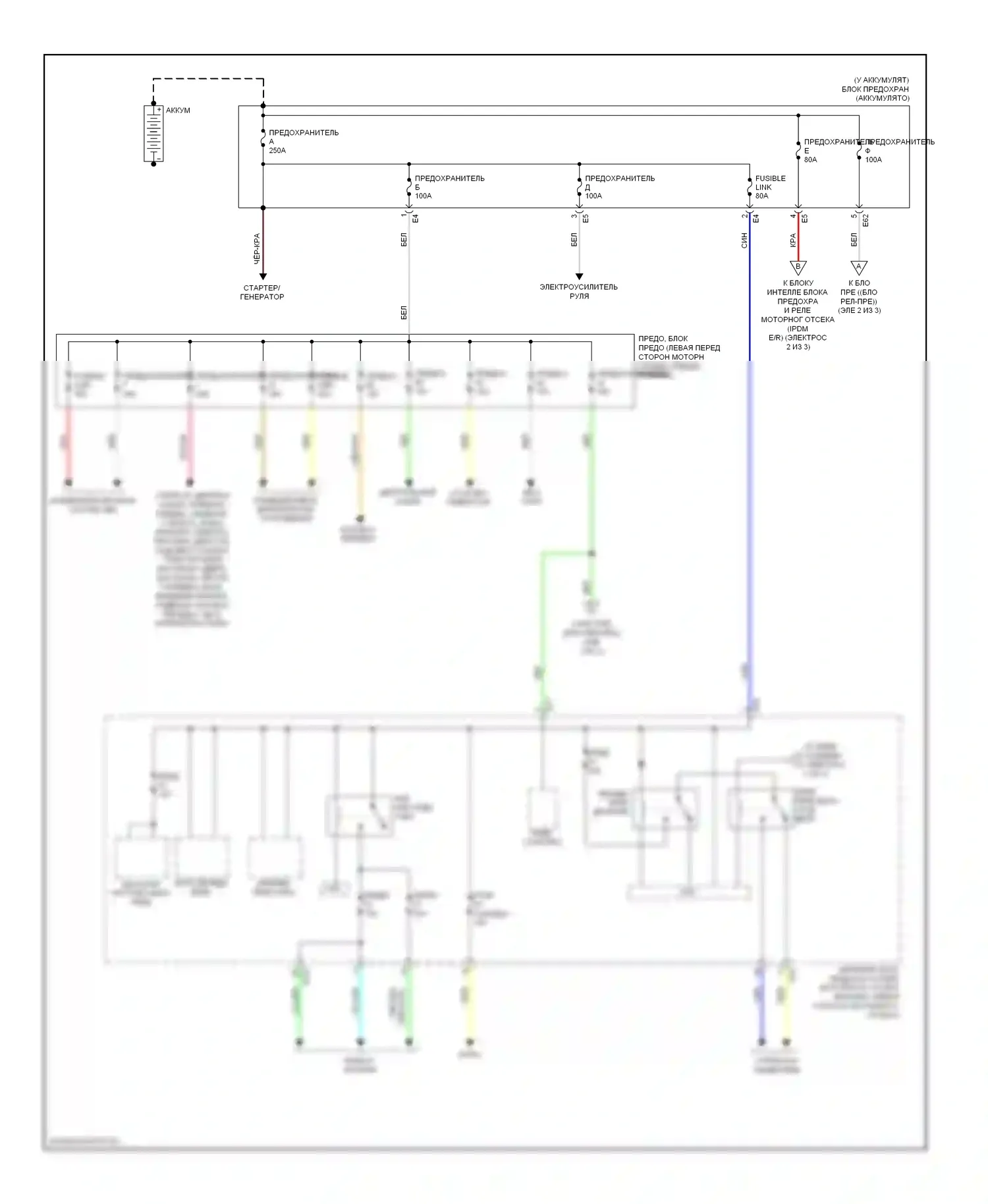 Altima Nissan L33 (2012-2015): Электросхема блока предохранителей реле, седан (1 из 3) 