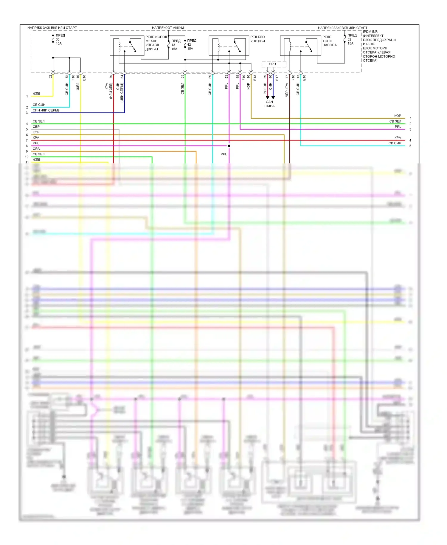 Altima Nissan L33 (2012-2015): Электросхема двигателя 2.5л, купе калифорния (2 из 4) 