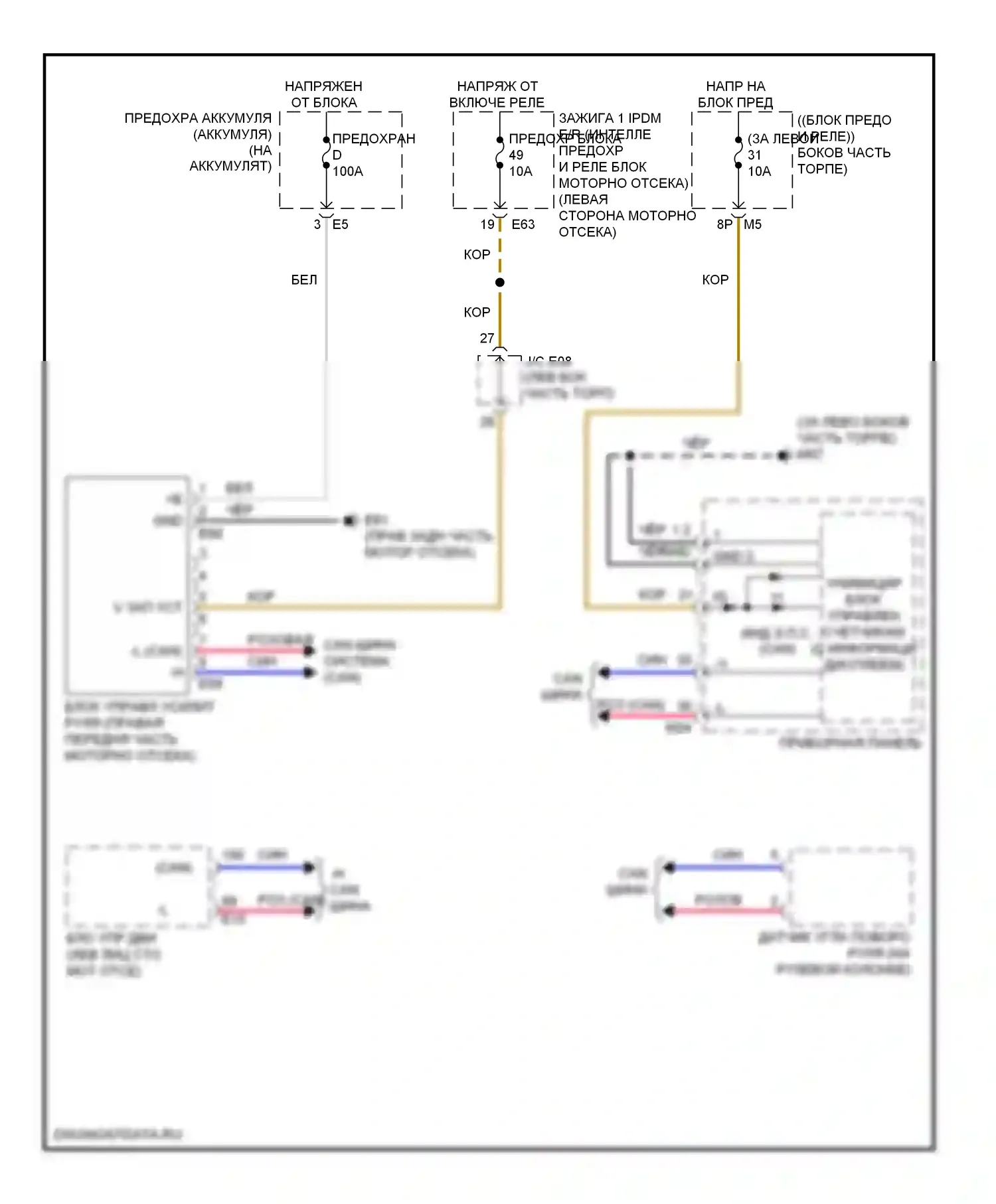 Altima Nissan L33 (2012-2015): Электросхема электроусилителя руля, седан 