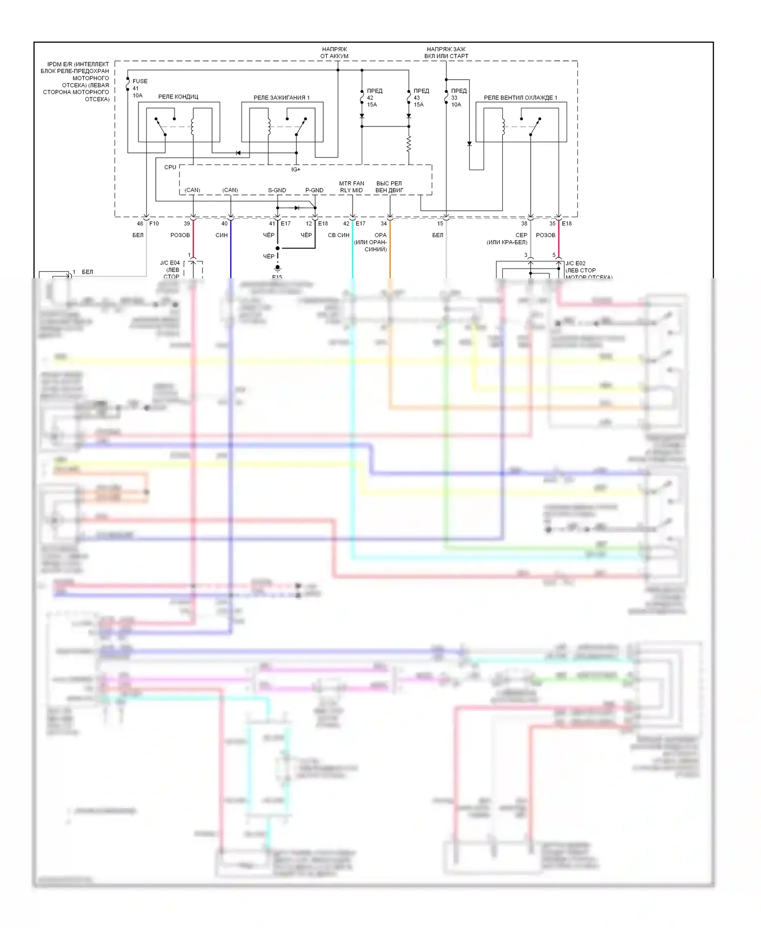 Altima Nissan L33 (2012-2015): Электросхема климат контроля, купе (2 из 2) 