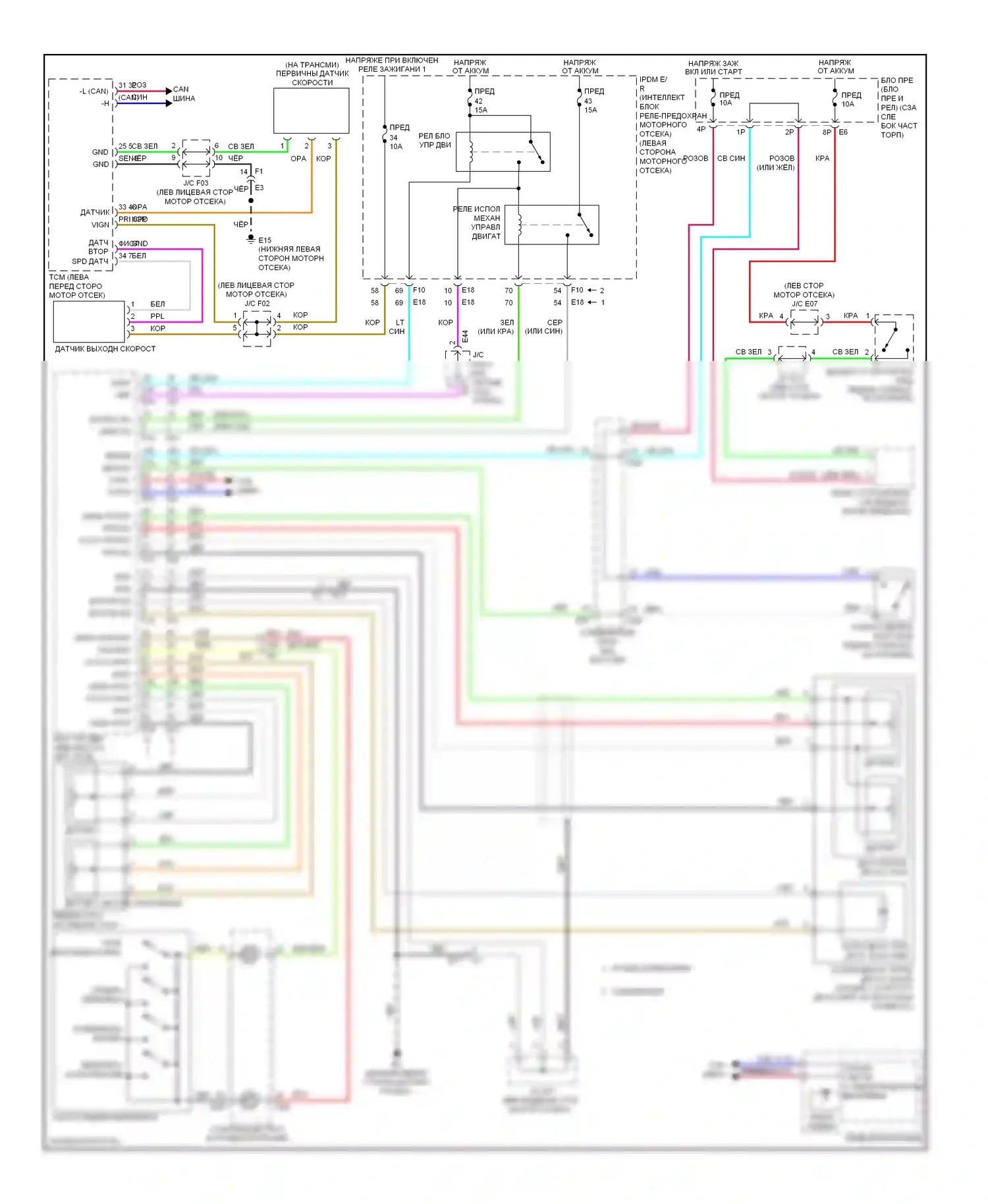 Altima Nissan L33 (2012-2015): Электросхема круиз-контроля, купе 