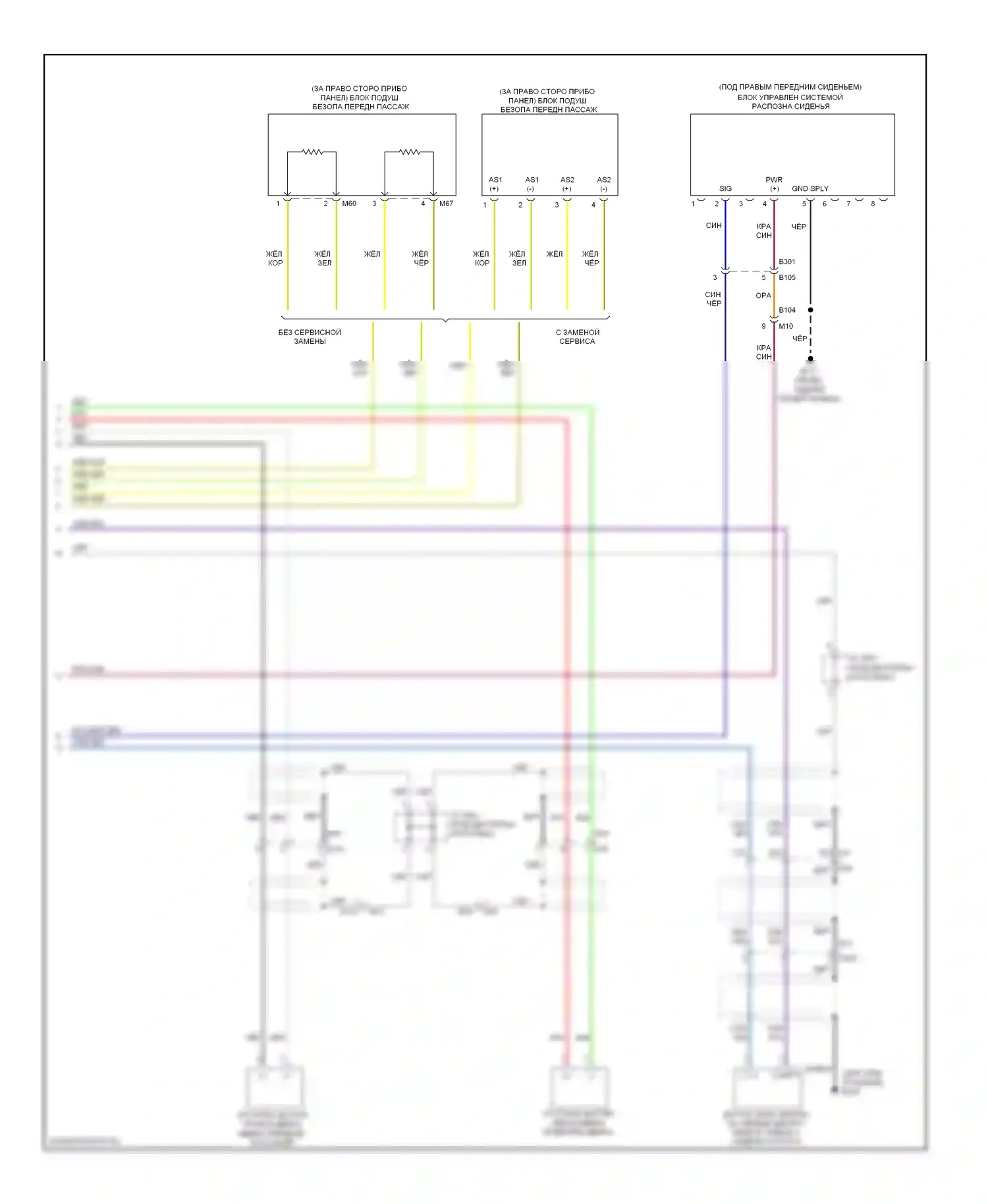 Altima Nissan L33 (2012-2015): Электросхема подушек безопасности, купе (3 из 3) 