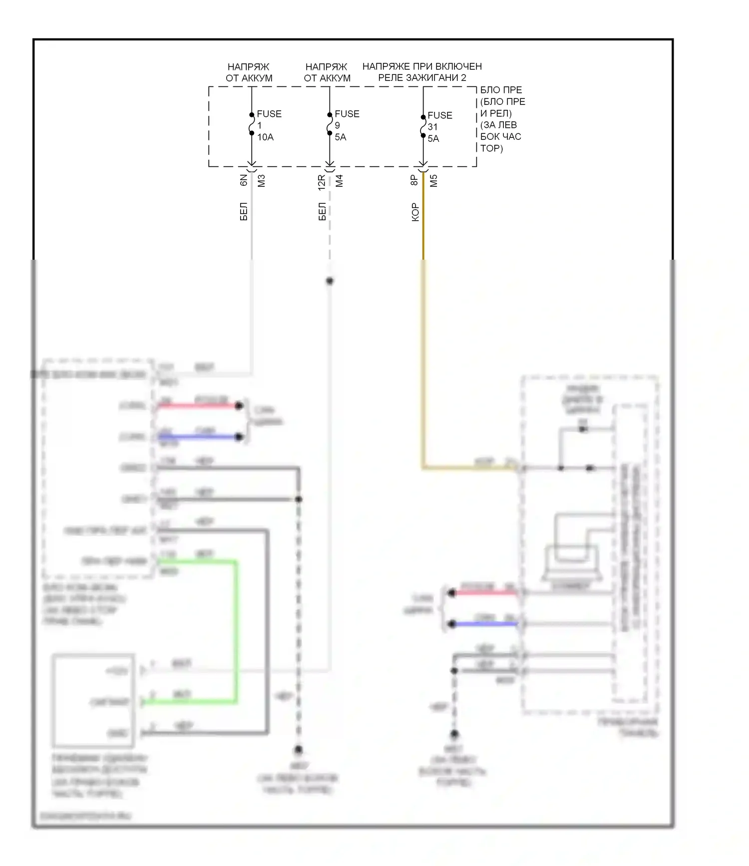 Altima Nissan L33 (2012-2015): Электросхема контроля давления в шинах, седан 