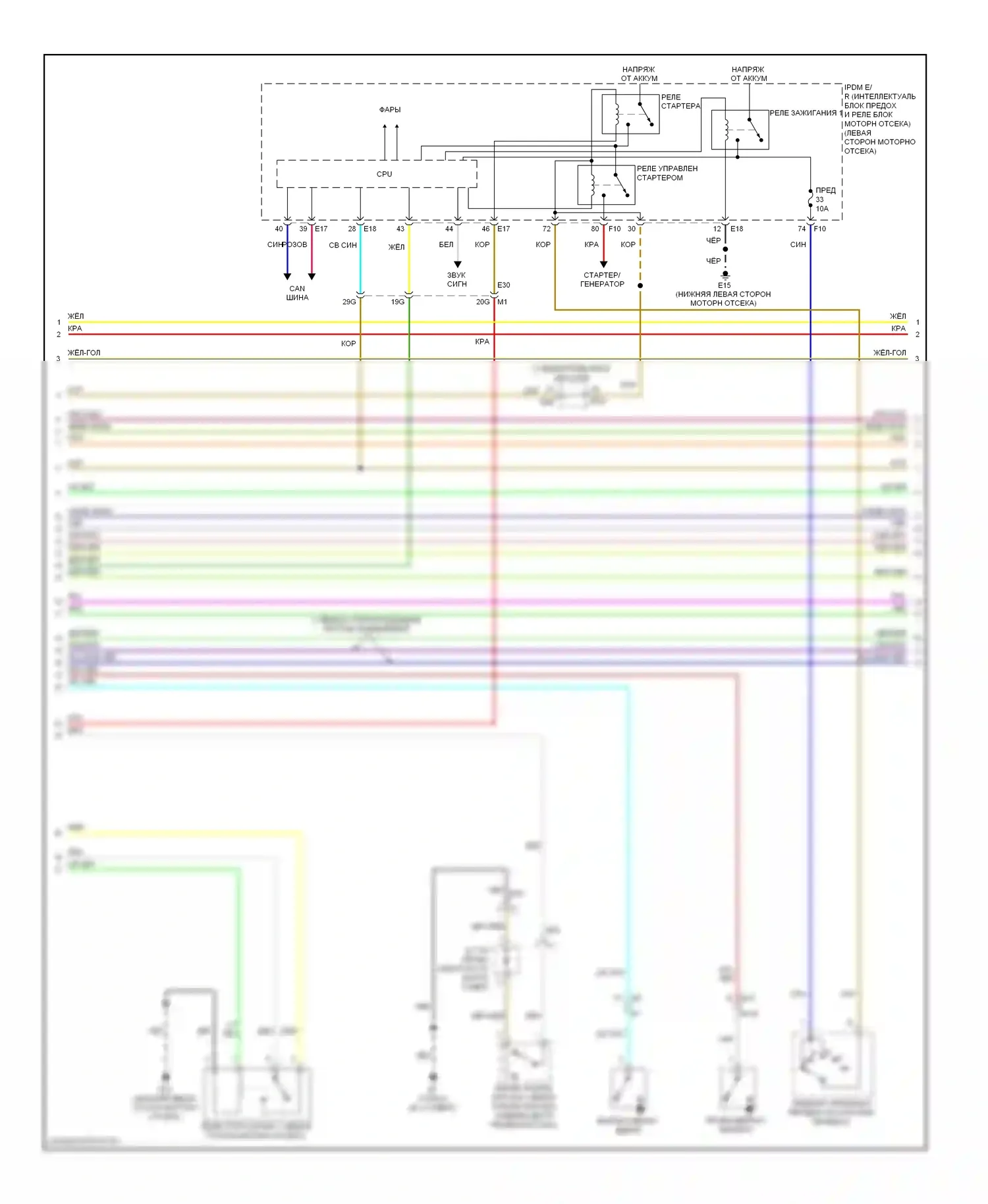 Altima Nissan L33 (2012-2015): Электросхема центрального замка, купе без блока интеллектуальных ключей (2 из 3) 