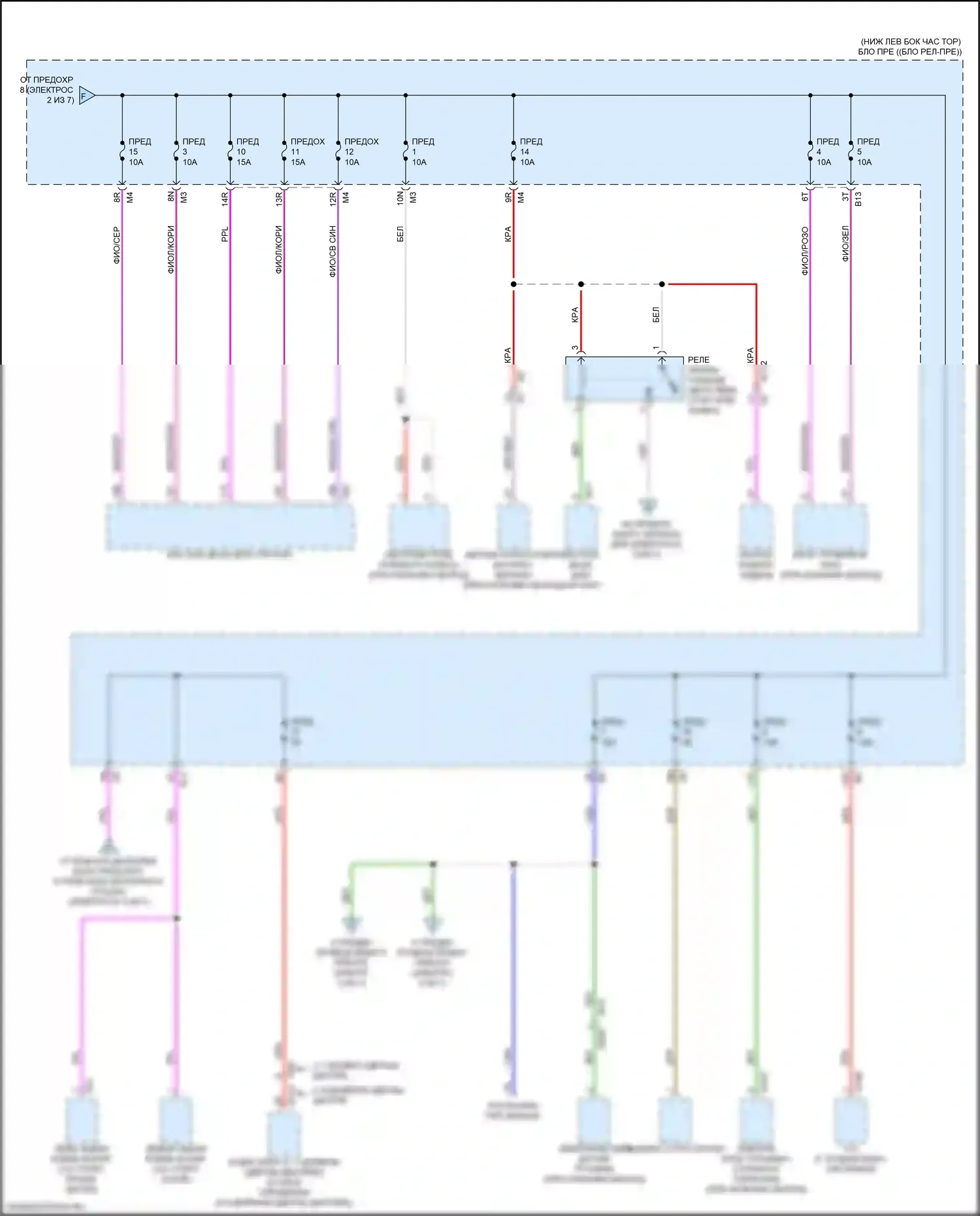 Altima Nissan L34 рестайлинг (2022-2024): Электросхема блока предохранителей реле (4 из 7) 