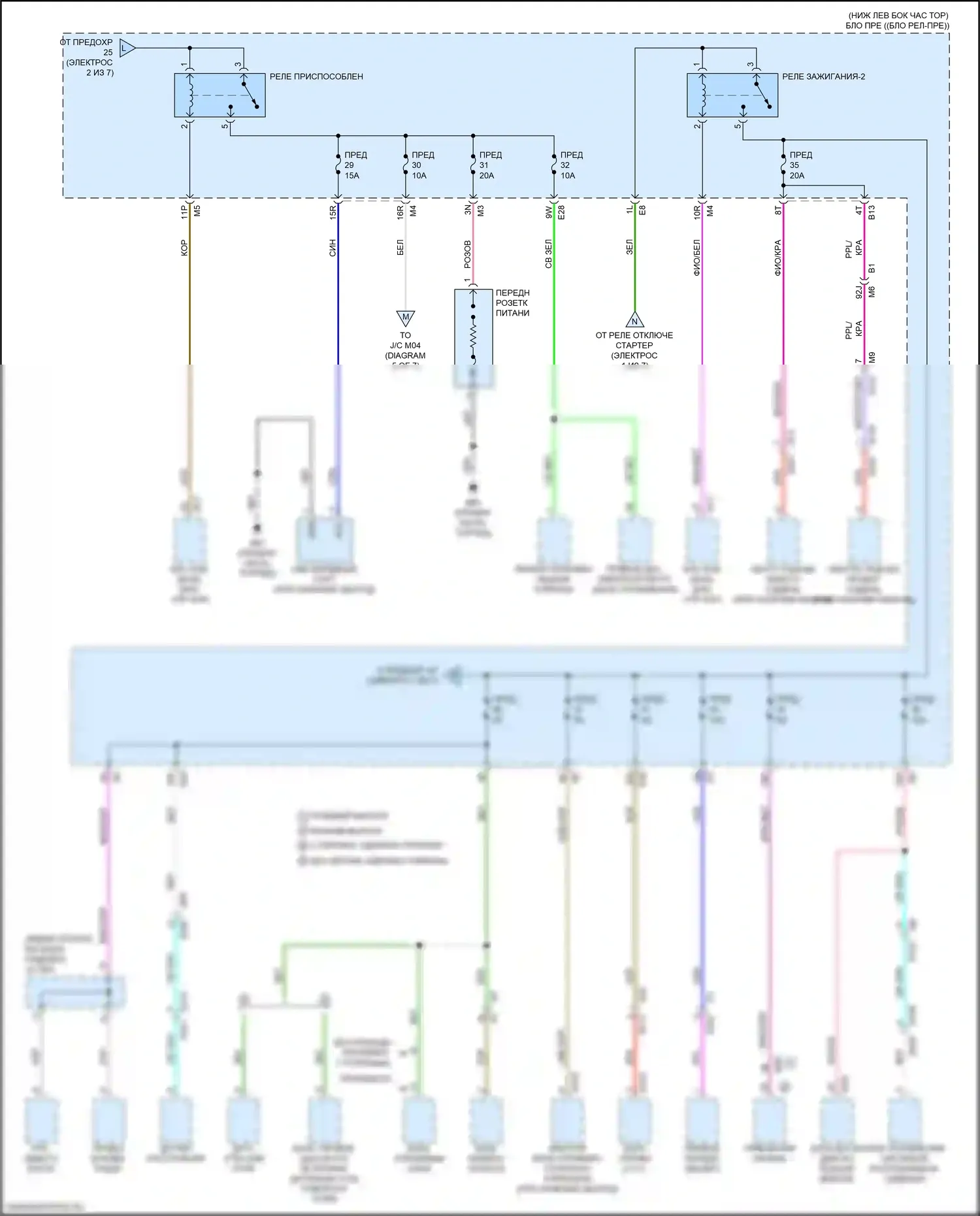Altima Nissan L34 рестайлинг (2022-2024): Электросхема блока предохранителей реле (6 из 7) 