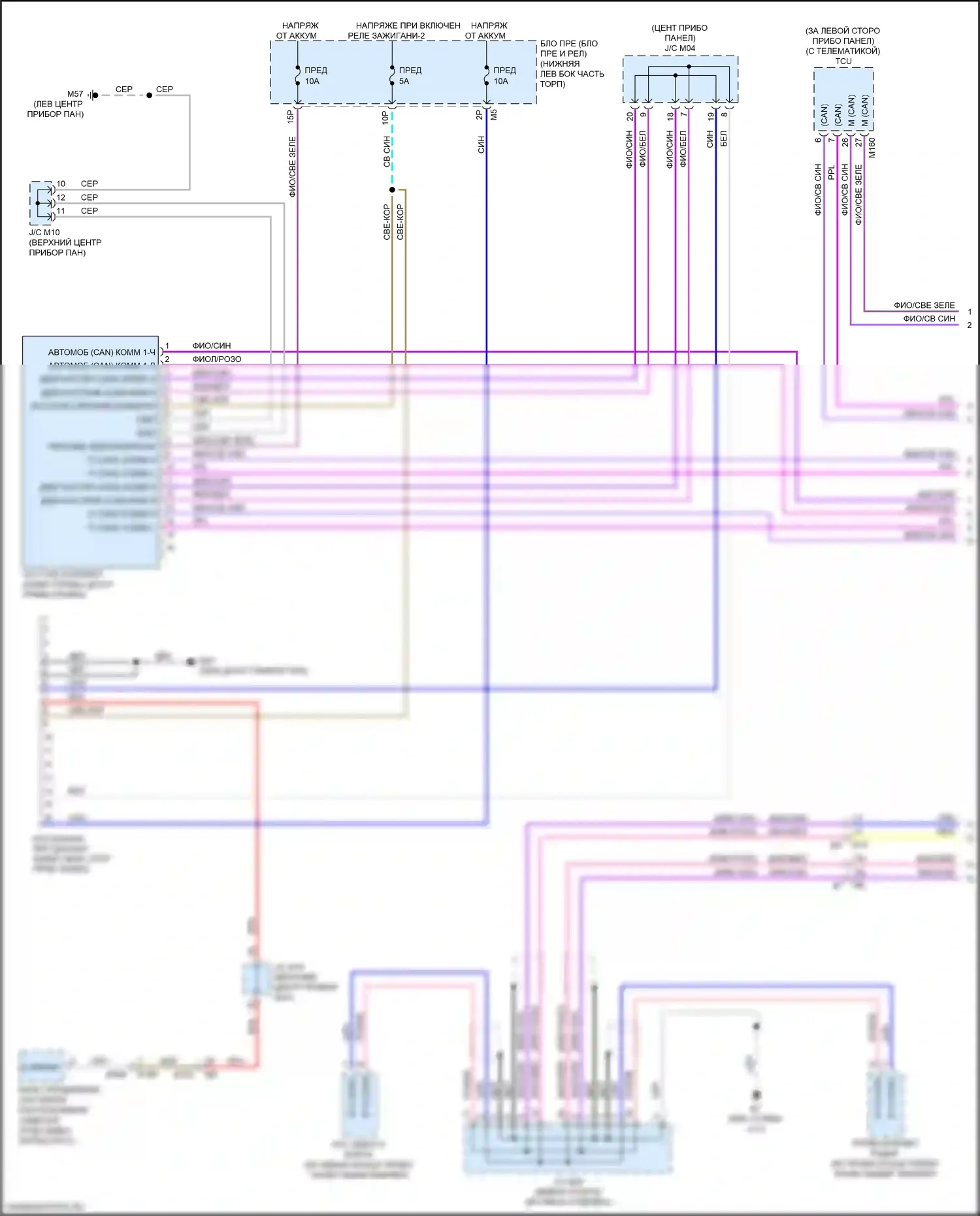 Altima Nissan L34 рестайлинг (2022-2024): Can шина электросхема, без помощи пропилота (1 из 4) 