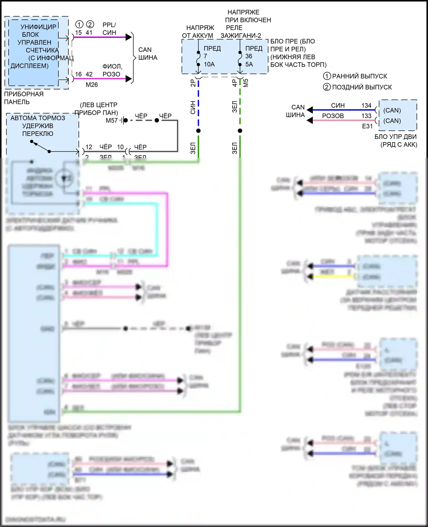 Altima Nissan L34 рестайлинг (2022-2024): Электросхема электронной подвески 