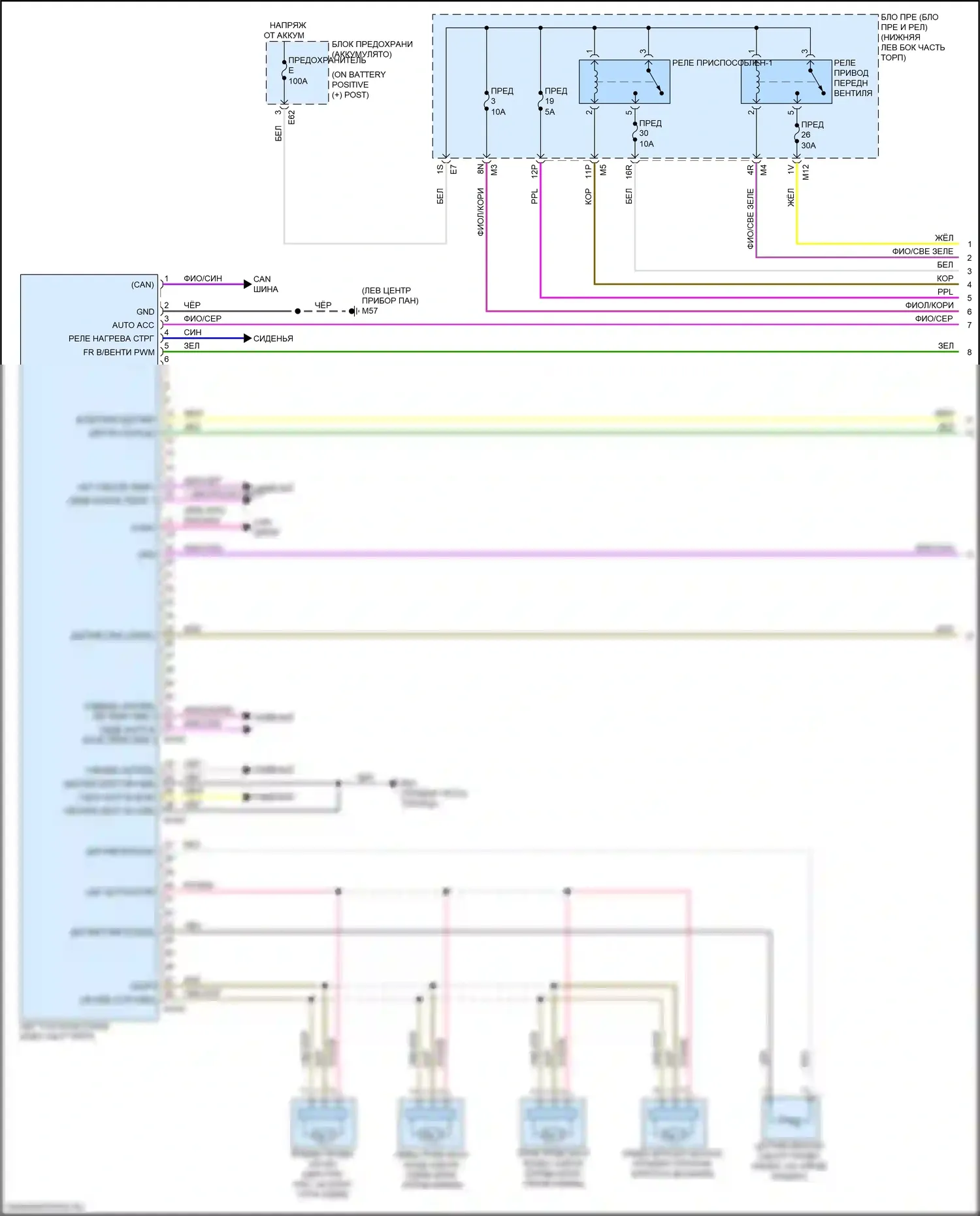 Altima Nissan L34 рестайлинг (2022-2024): Электросхема климат контроля (1 из 4) 