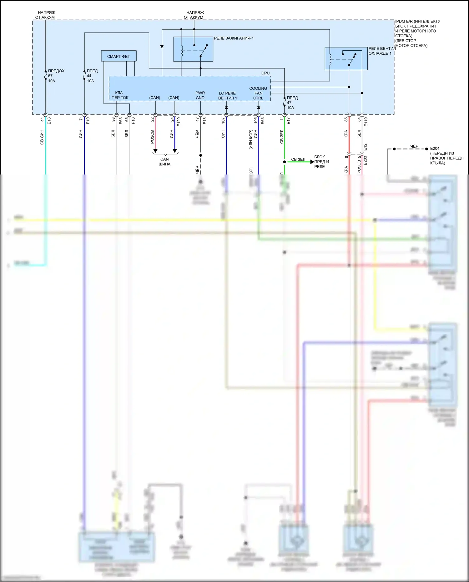 Altima Nissan L34 рестайлинг (2022-2024): Электросхема ручного кондиционера (3 из 3) 