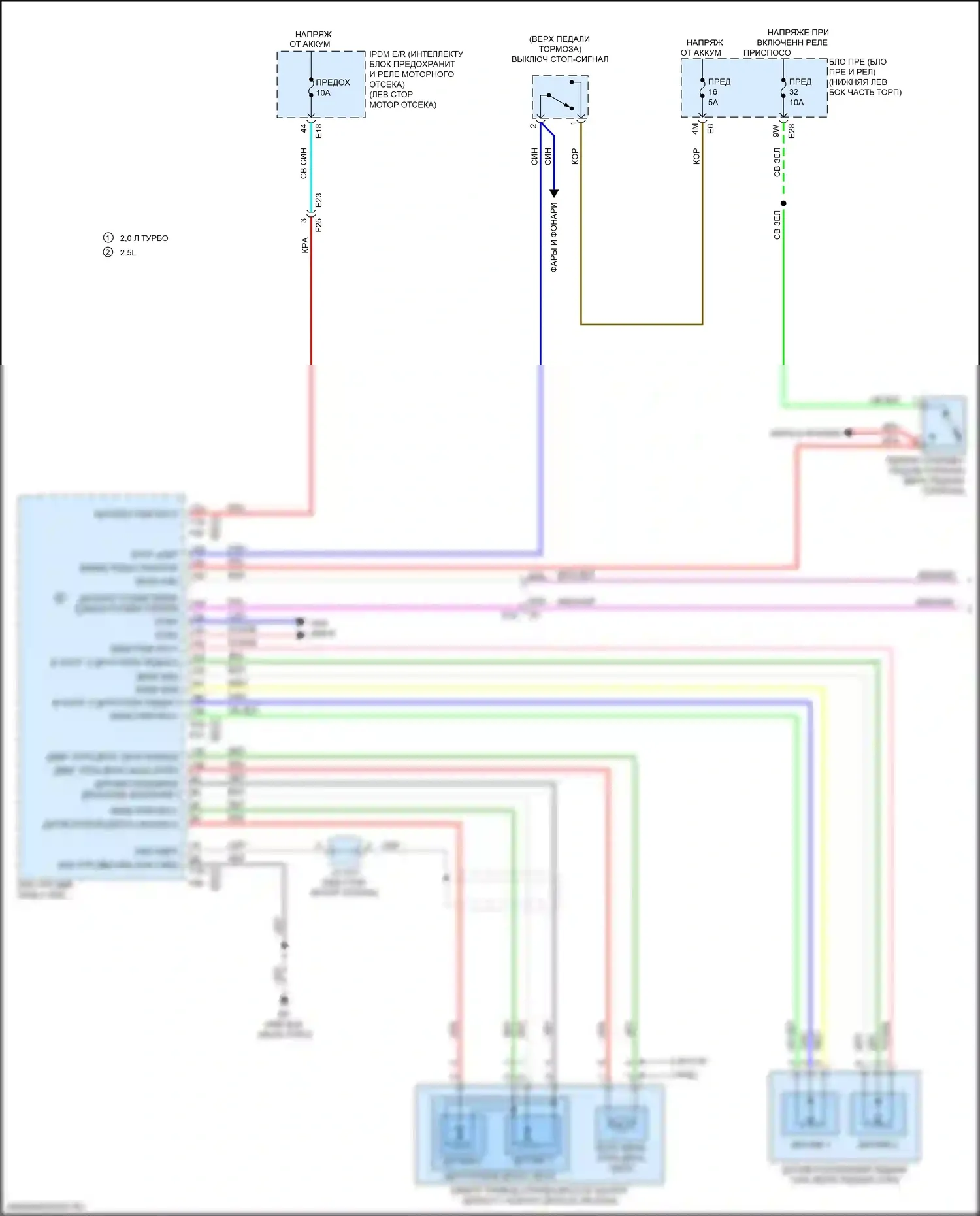 Altima Nissan L34 рестайлинг (2022-2024): Электросхема круиз-контроля (1 из 3) 