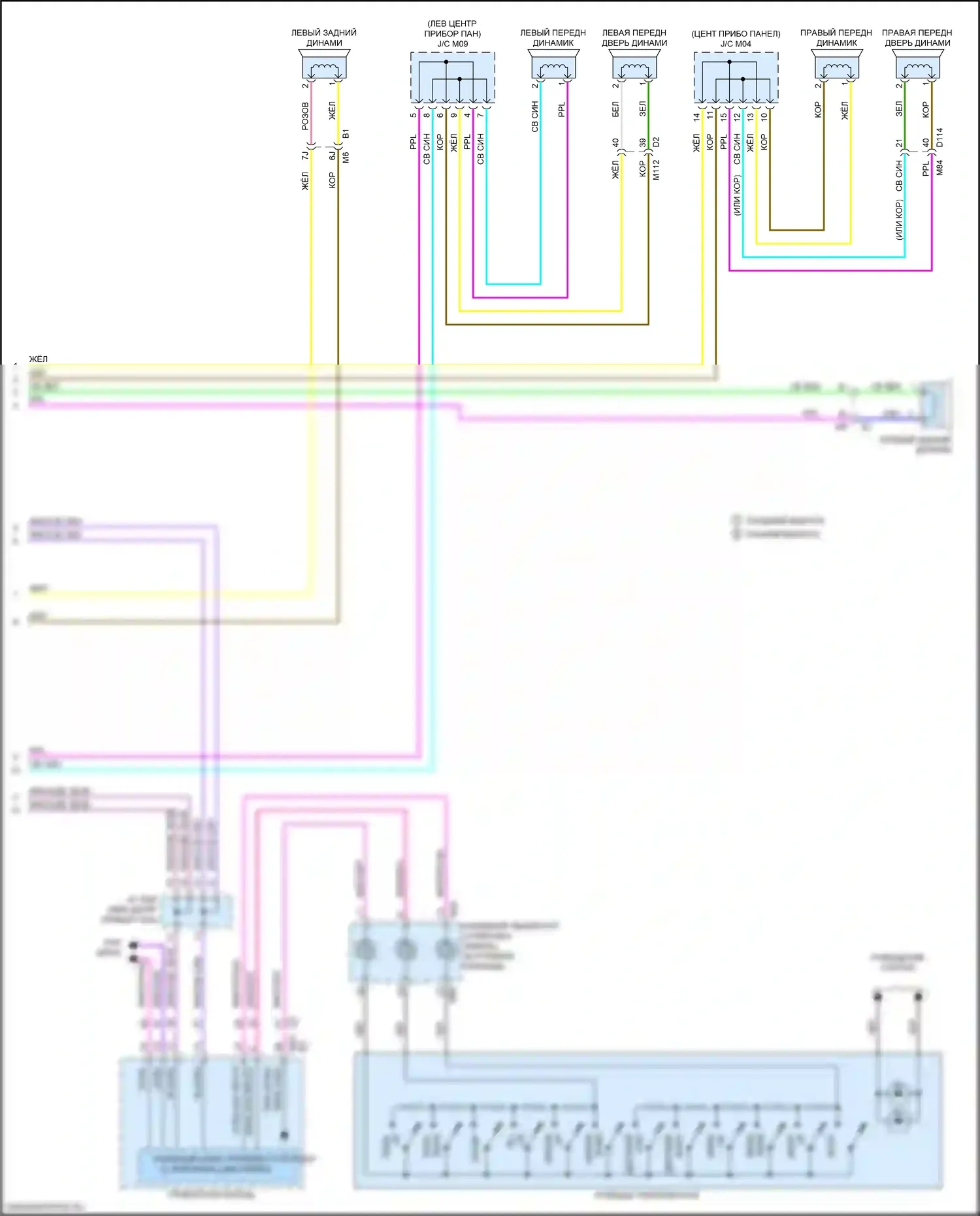 Altima Nissan L34 рестайлинг (2022-2024): Электросхема магнитолы, без навигации и bose, с 8-дюймовым цветным дисплеем (3 из 3) 