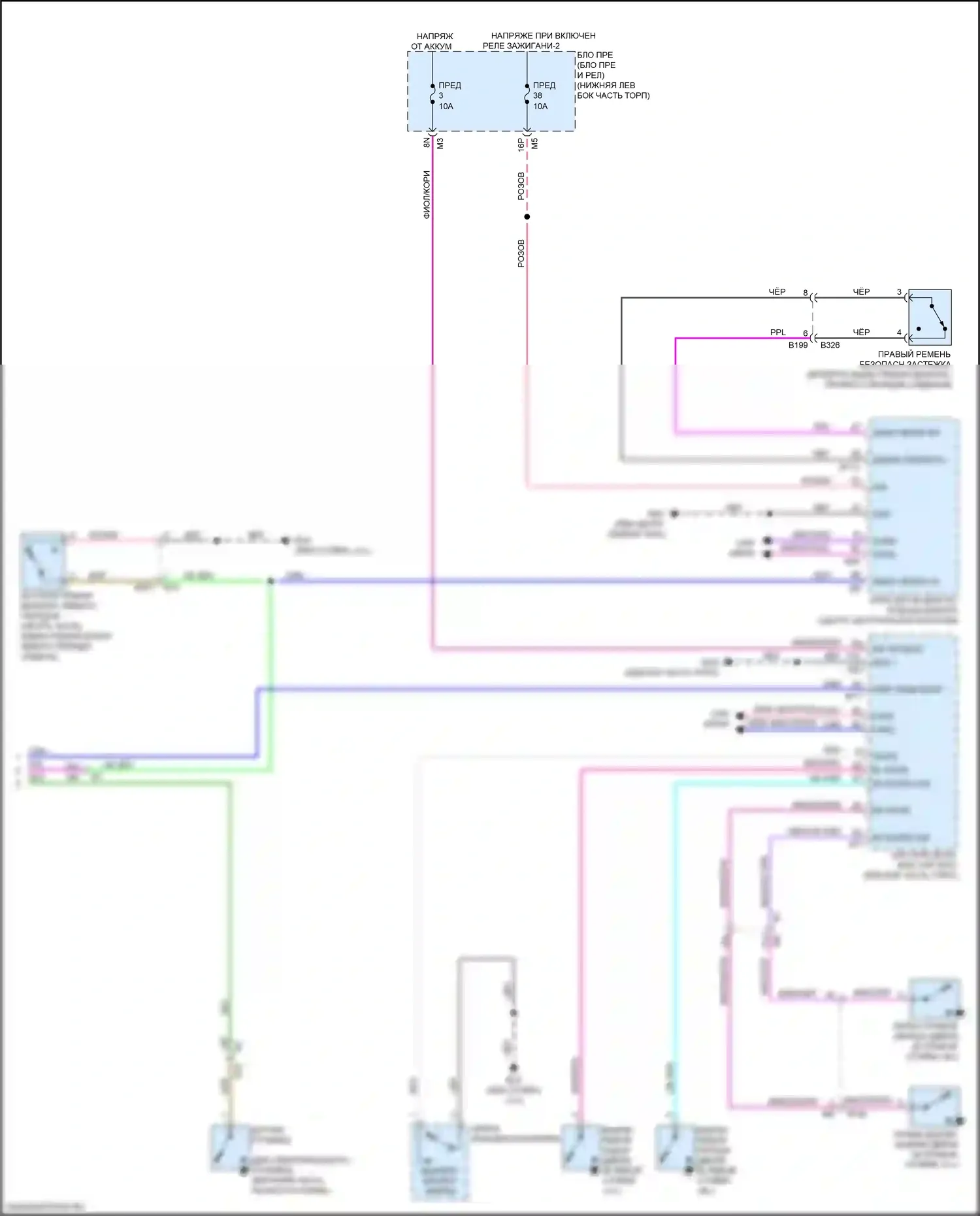 Altima Nissan L34 рестайлинг (2022-2024): Электросхема приборной панели, ранний выпуск (3 из 3) 