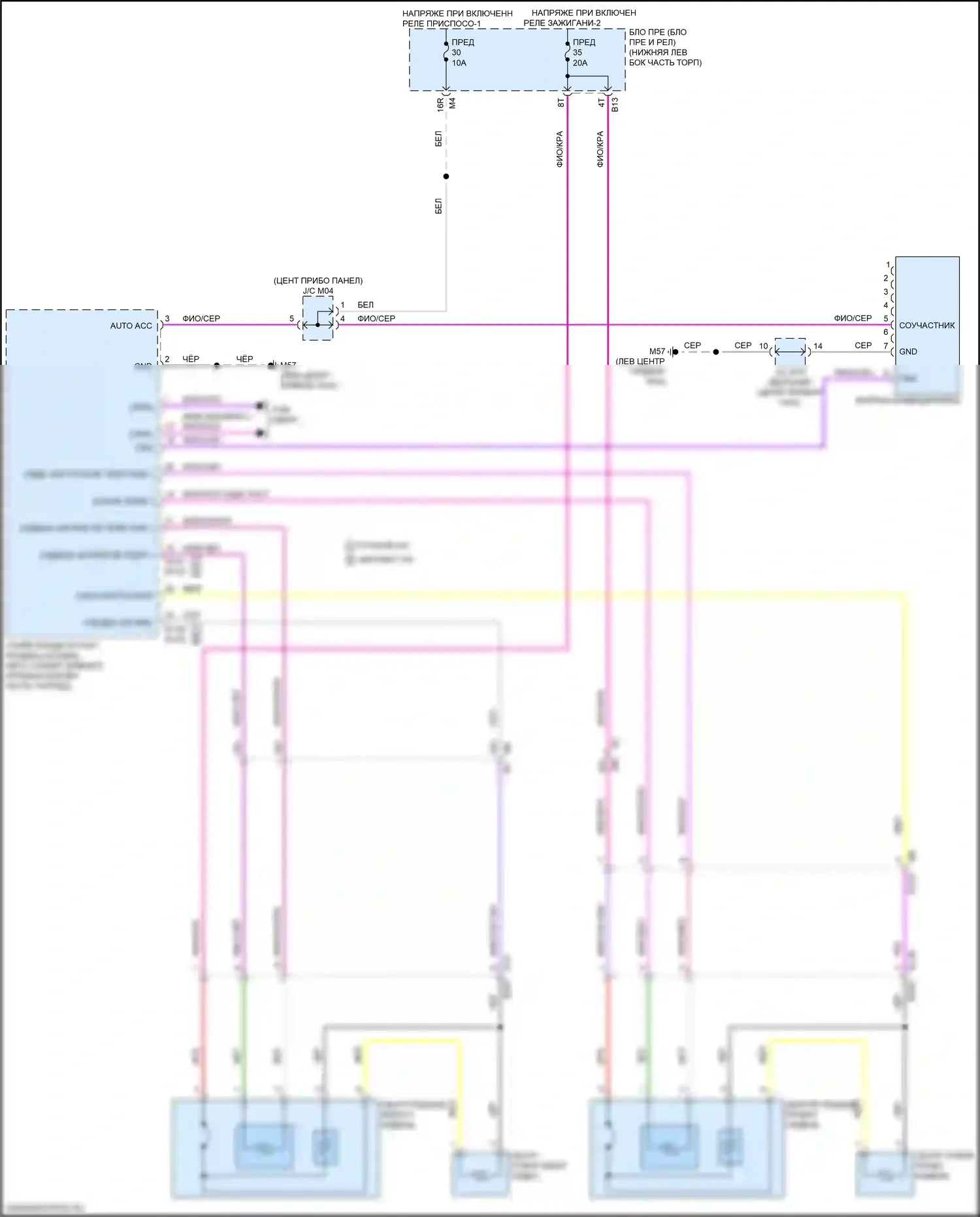 Altima Nissan L34 рестайлинг (2022-2024): Электросхема обогреваемых сидений 