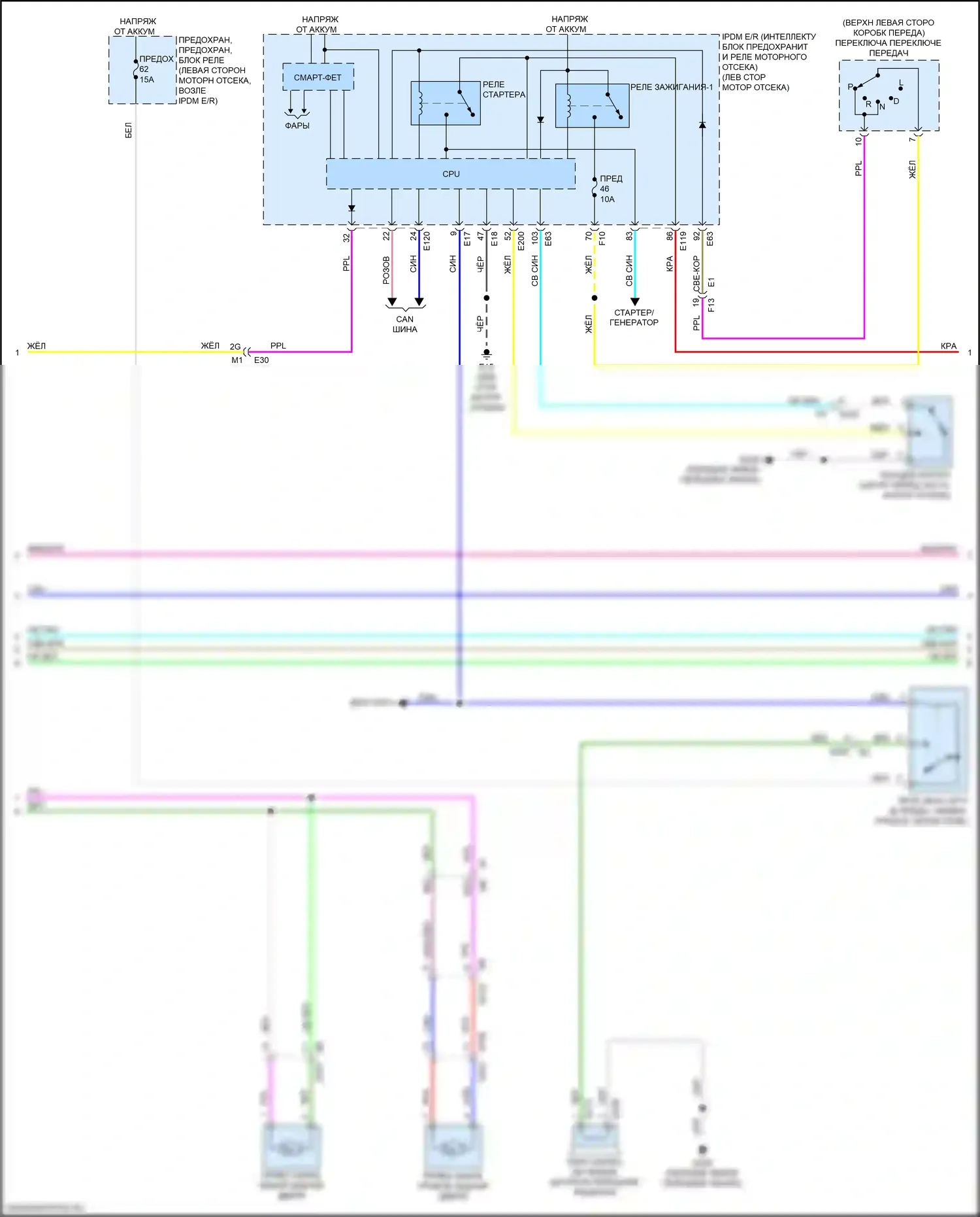 Altima Nissan L34 рестайлинг (2022-2024): Электросхема защиты от взлома (2 из 4) 