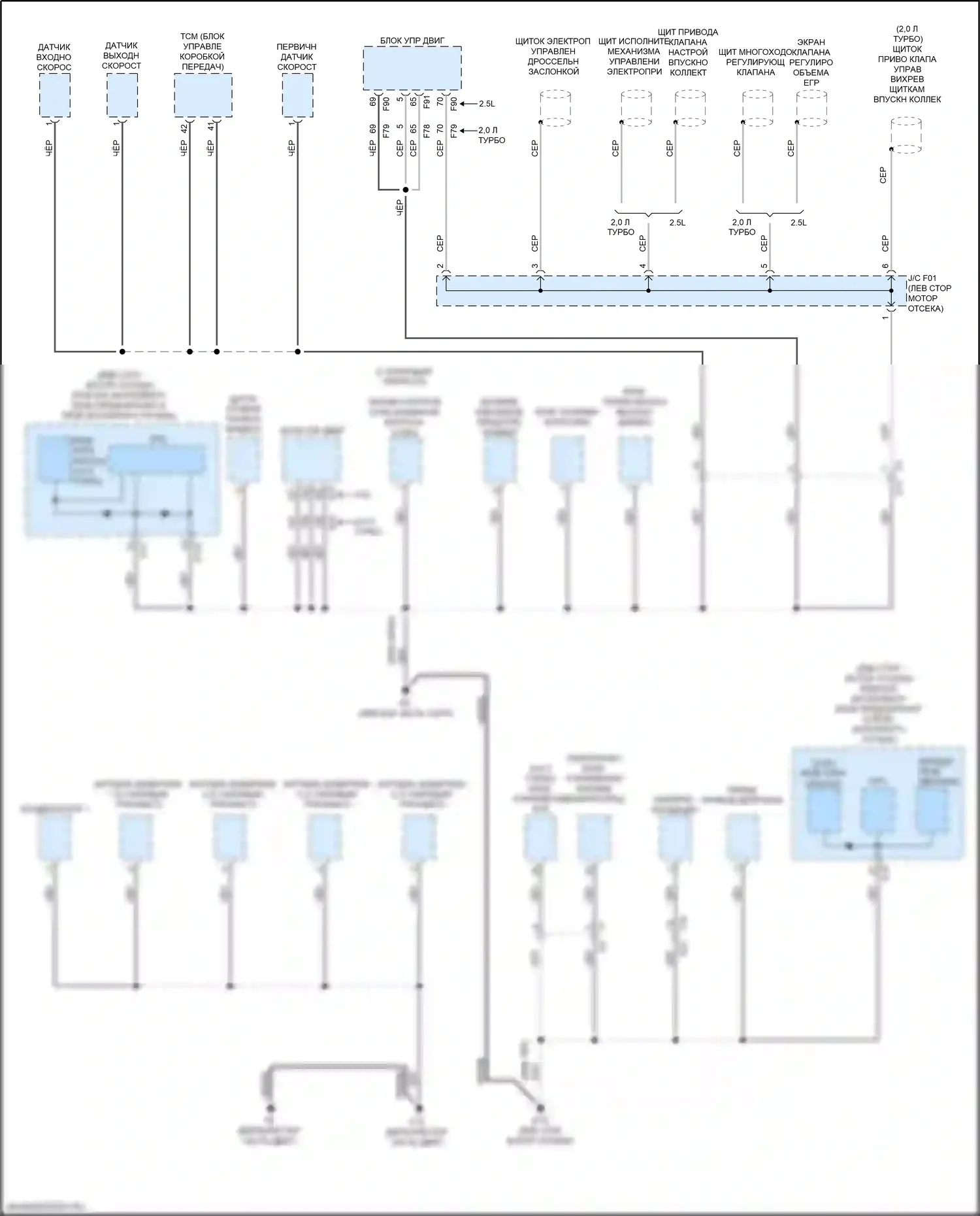Altima Nissan L34 рестайлинг (2022-2024): Электросхема точек подключения масс (3 из 5) 