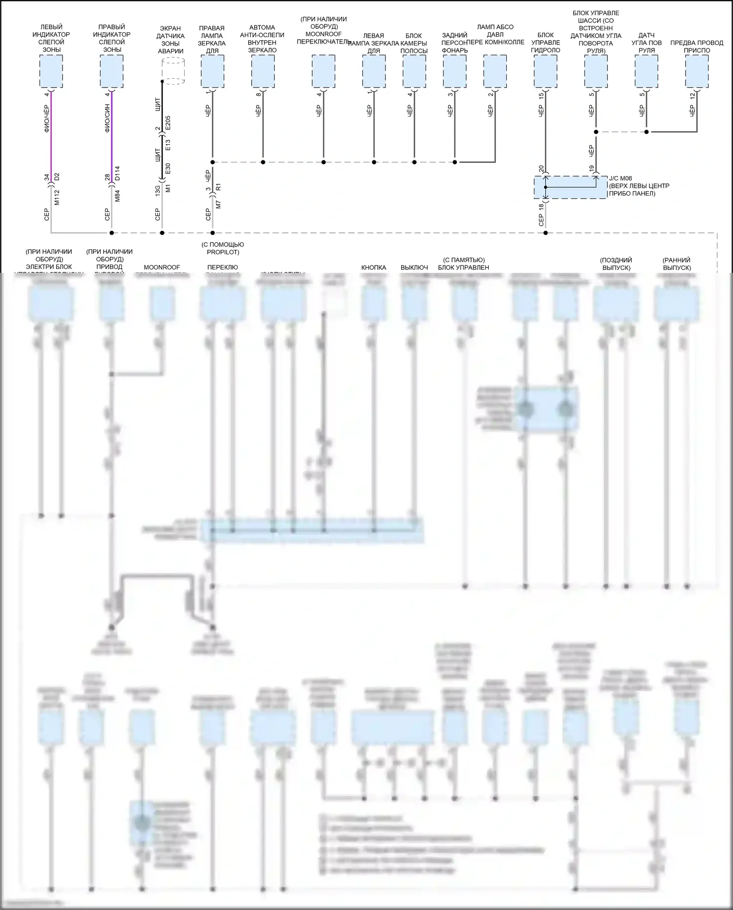 Altima Nissan L34 рестайлинг (2022-2024): Электросхема точек подключения масс (5 из 5) 