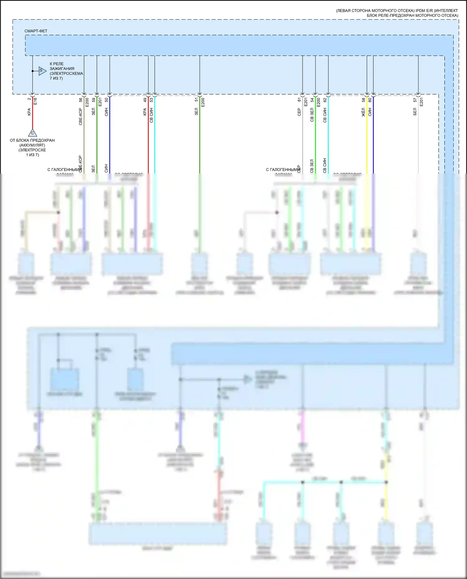 Altima Nissan L34 (2018-2024): Электросхема блока предохранителей реле (3 из 7) 