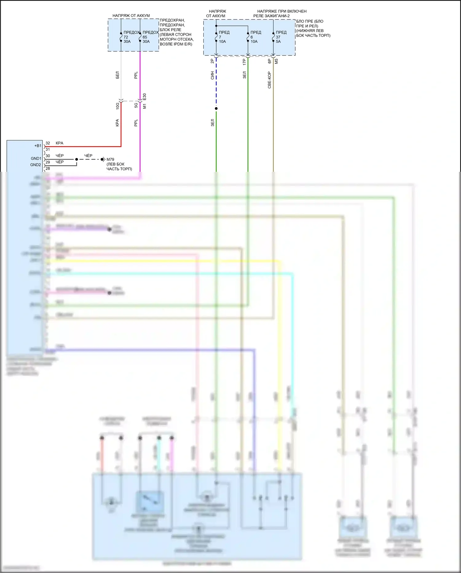 Altima Nissan L34 (2018-2024): Электрический ручник электросхема 
