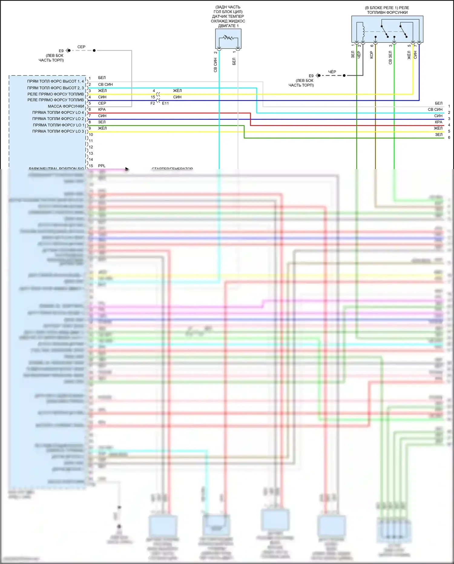 Altima Nissan L34 (2018-2024): Электросхема двигателя 2.0л турбо (1 из 10) 