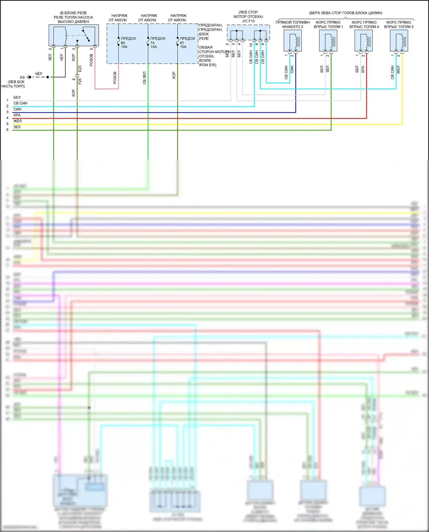 Altima Nissan L34 (2018-2024): Электросхема двигателя 2.0л турбо (2 из 10) 