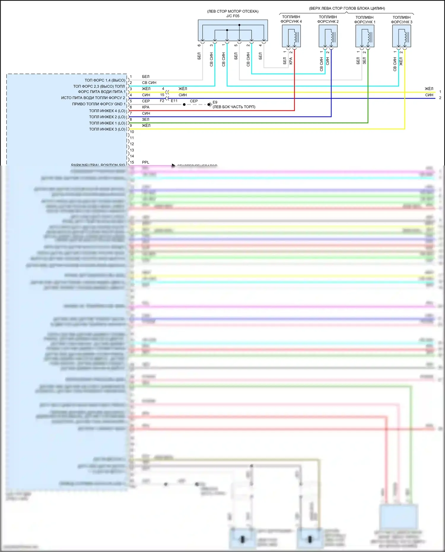 Altima Nissan L34 (2018-2024): Электросхема двигателя 2.5l (1 из 7) 