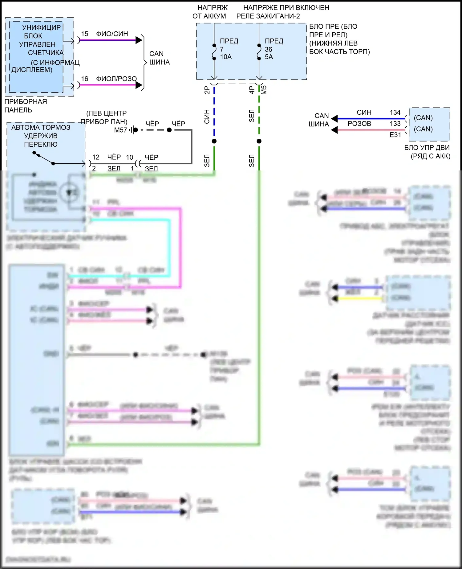 Altima Nissan L34 (2018-2024): Электросхема электронной подвески 