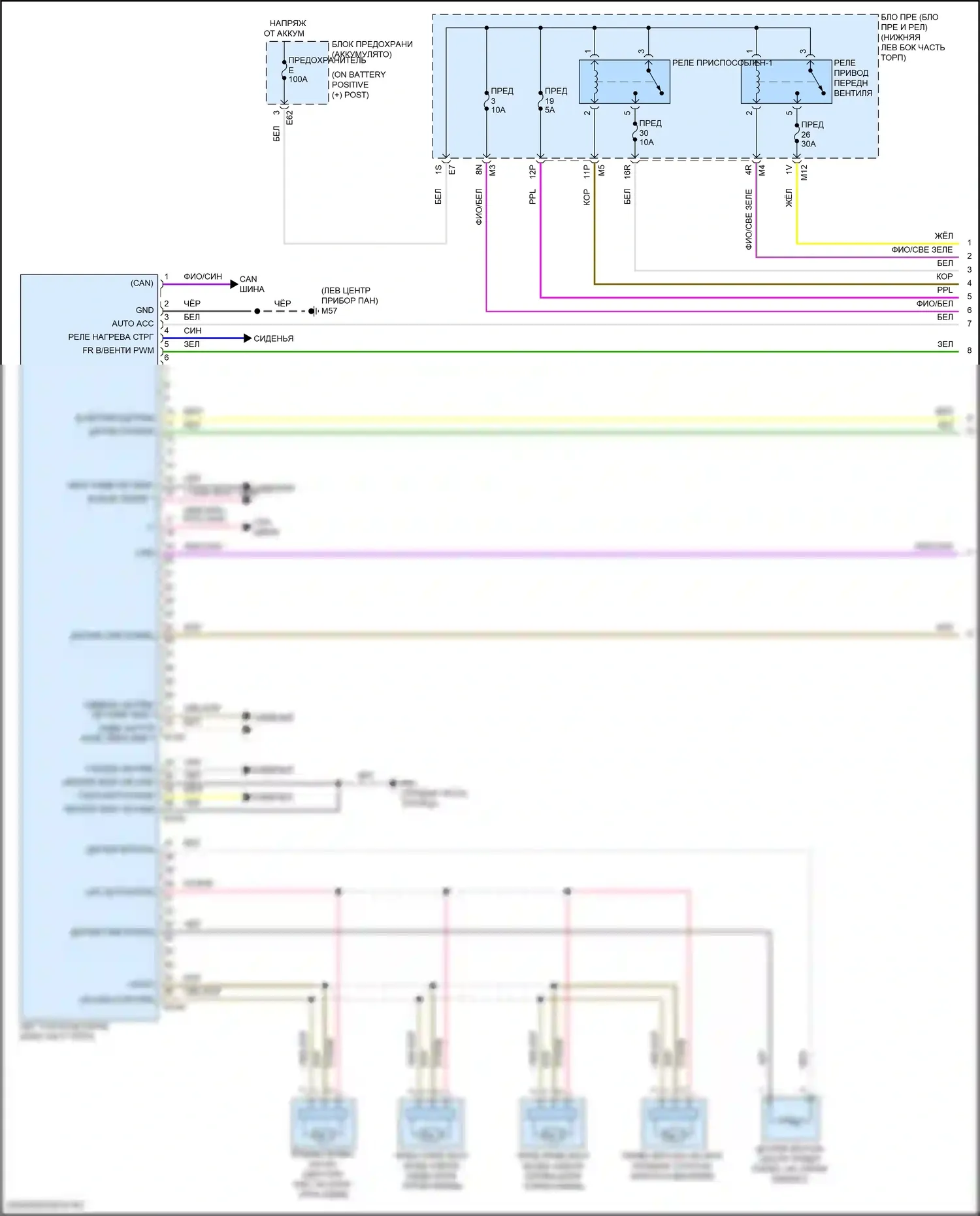 Altima Nissan L34 (2018-2024): Электросхема климат контроля (1 из 4) 