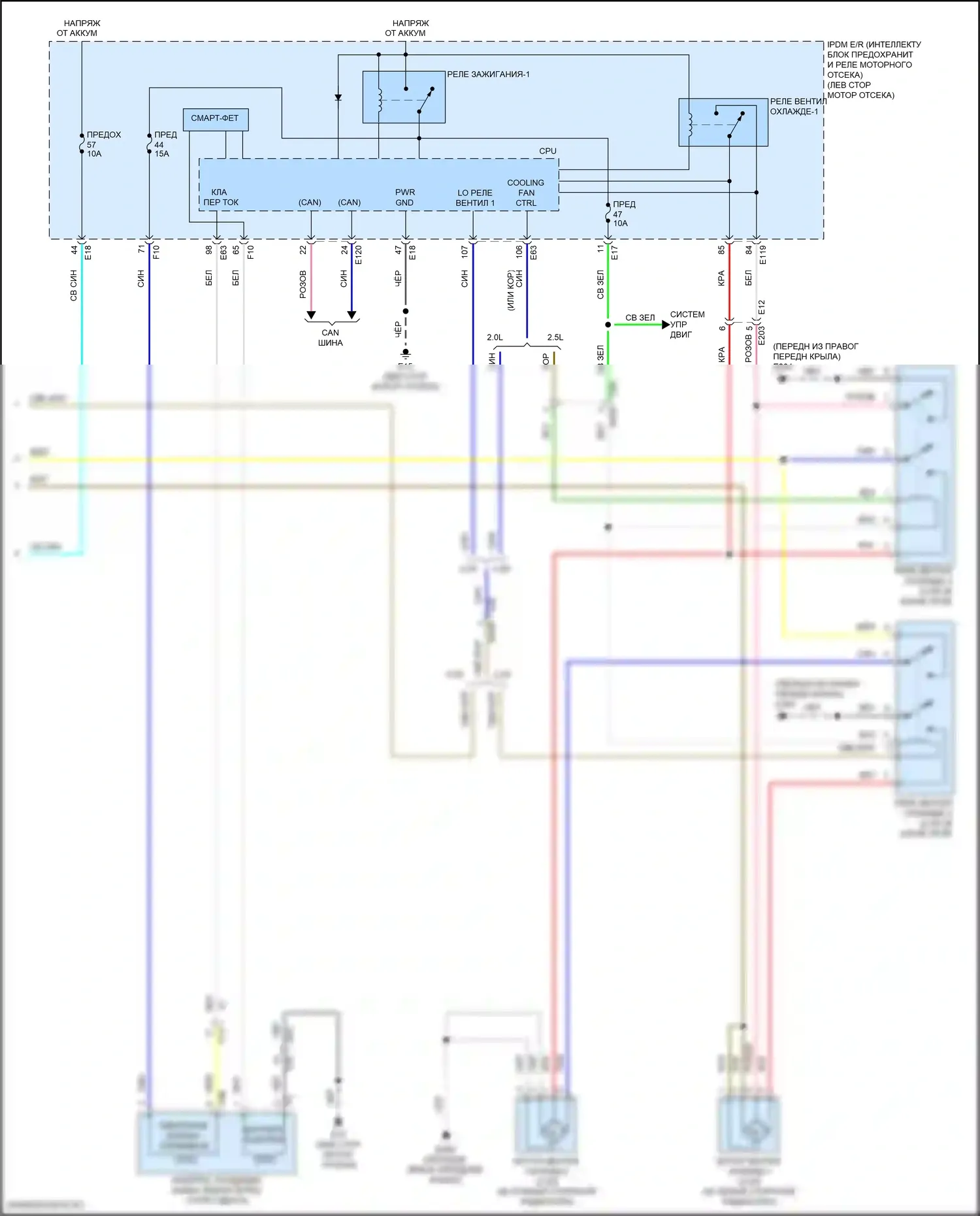 Altima Nissan L34 (2018-2024): Электросхема климат контроля (4 из 4) 