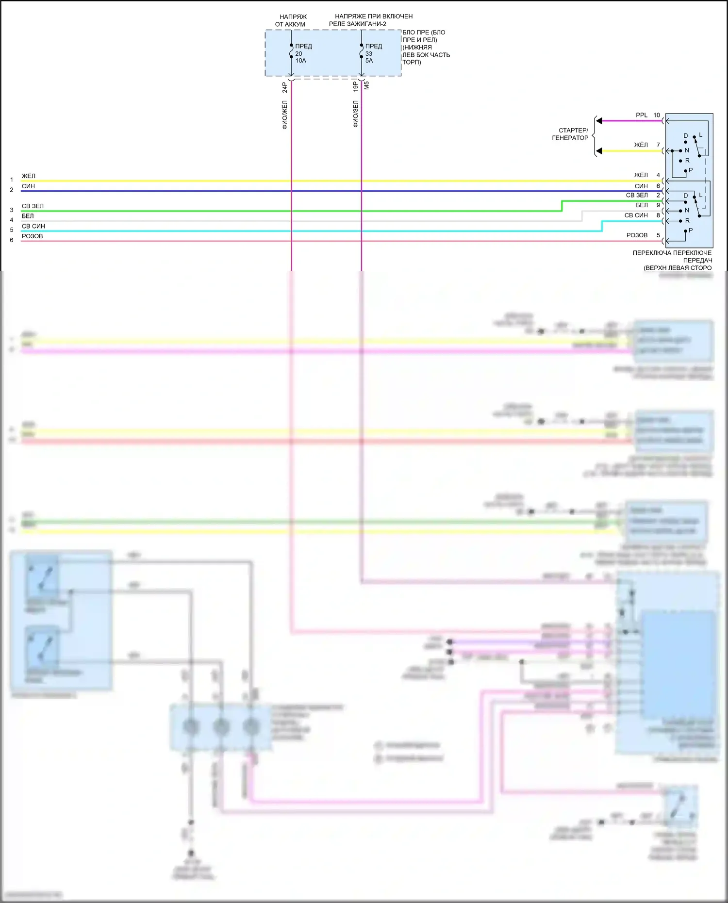 Altima Nissan L34 (2018-2024): Электросхема автоматической коробки передач (2 из 2) 