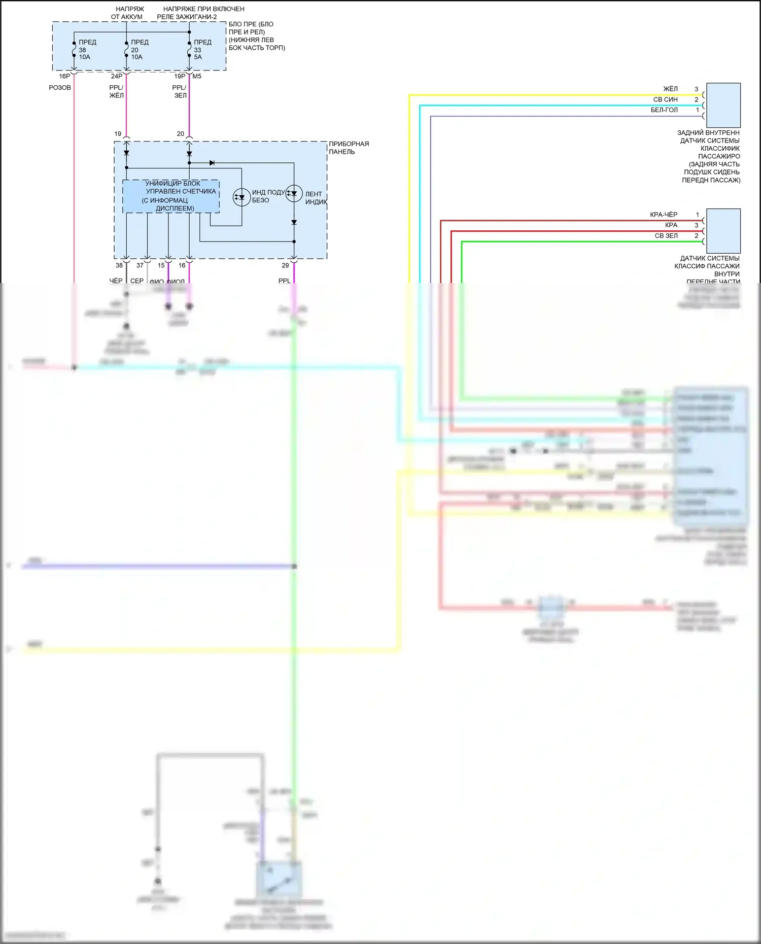Altima Nissan L34 (2018-2024): Электросхема подушек безопасности (4 из 4) 