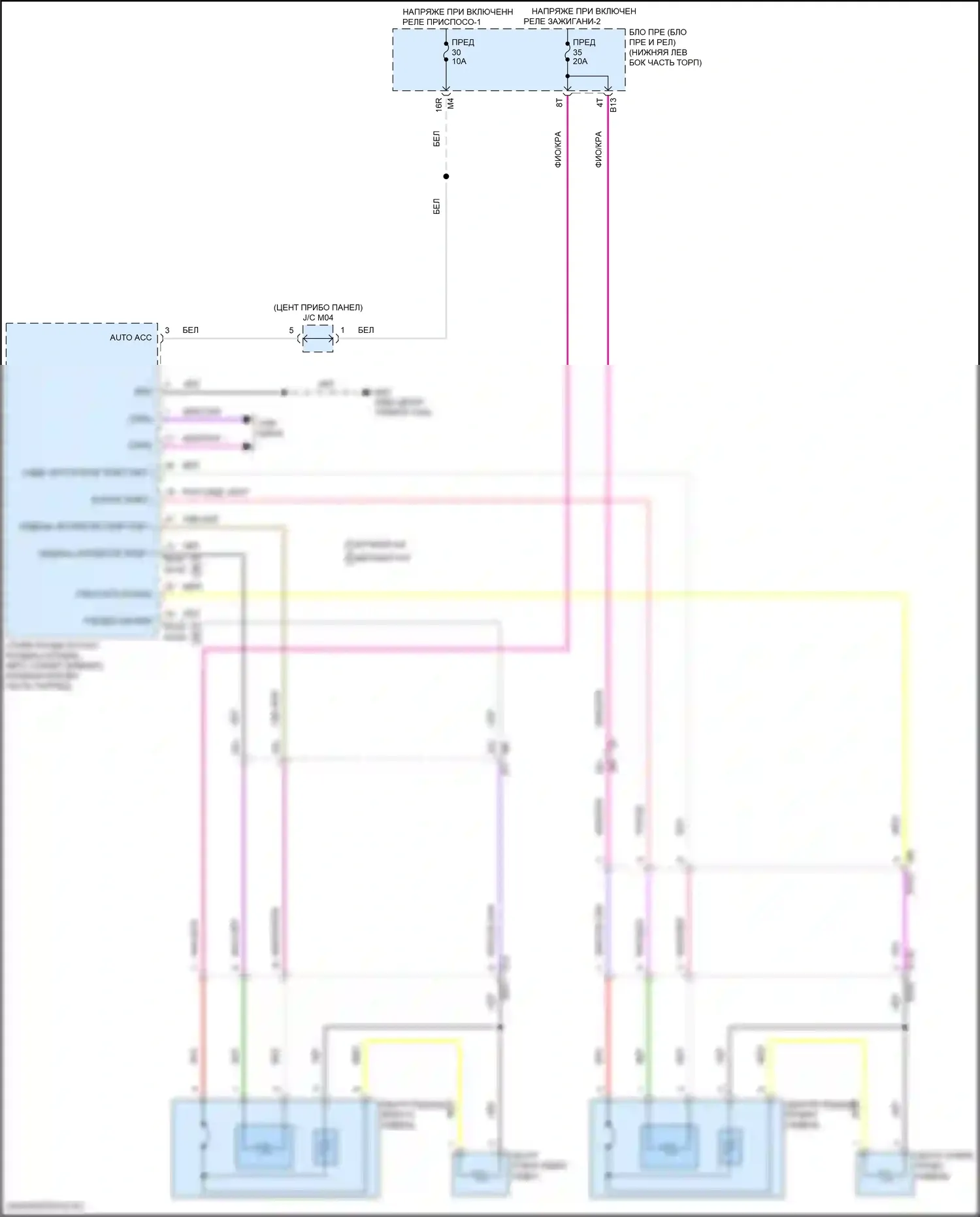 Altima Nissan L34 (2018-2024): Электросхема обогреваемых сидений 