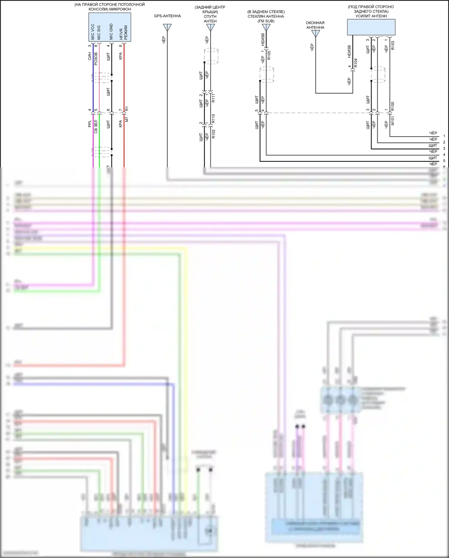 Altima Nissan L34 (2018-2024): Электросхема навигации, без bose, с 8-дюймовым цветным дисплеем (2 из 5) 