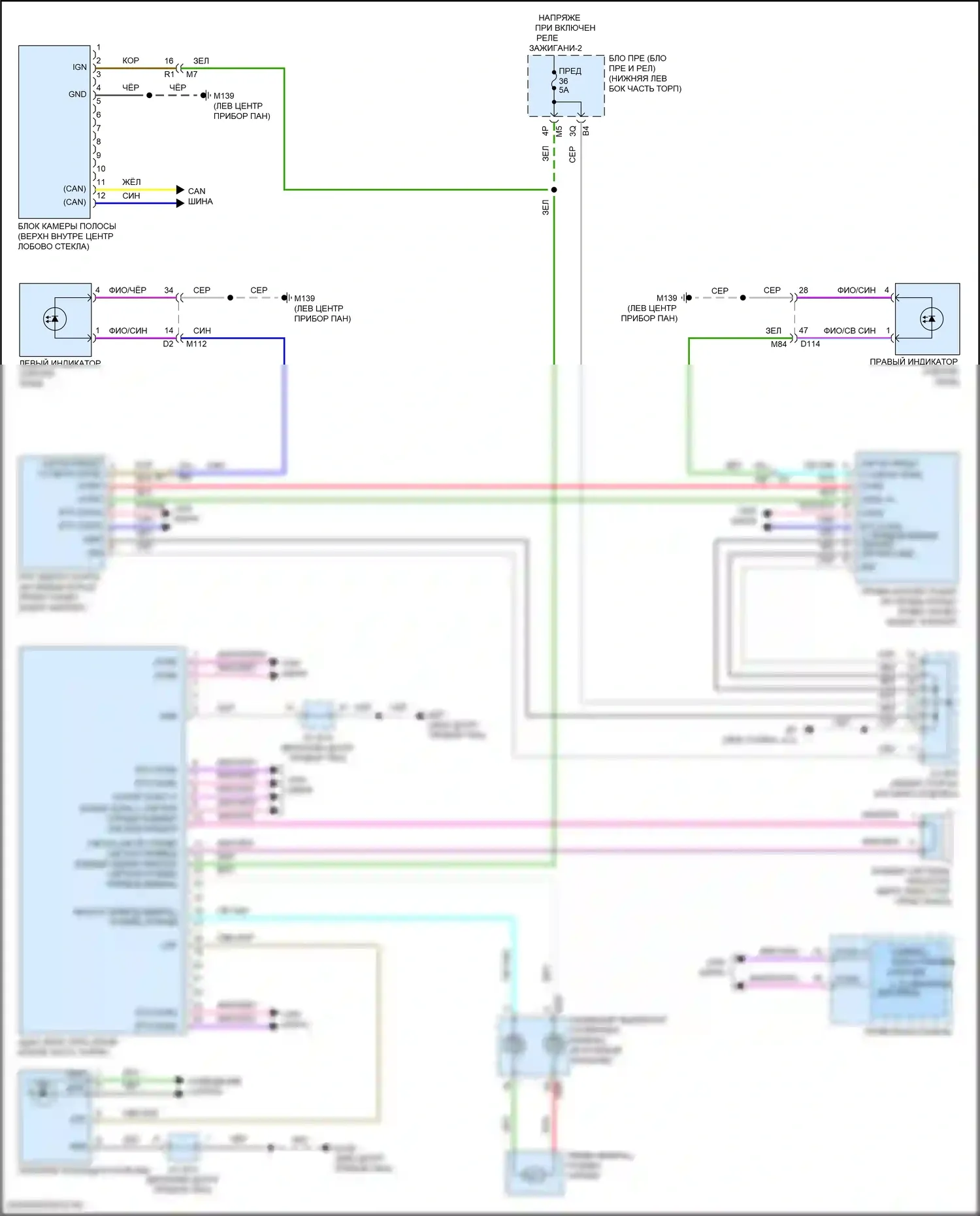 Altima Nissan L34 (2018-2024): Электросхема системы помощи водителю, с помощью propilot assist 
