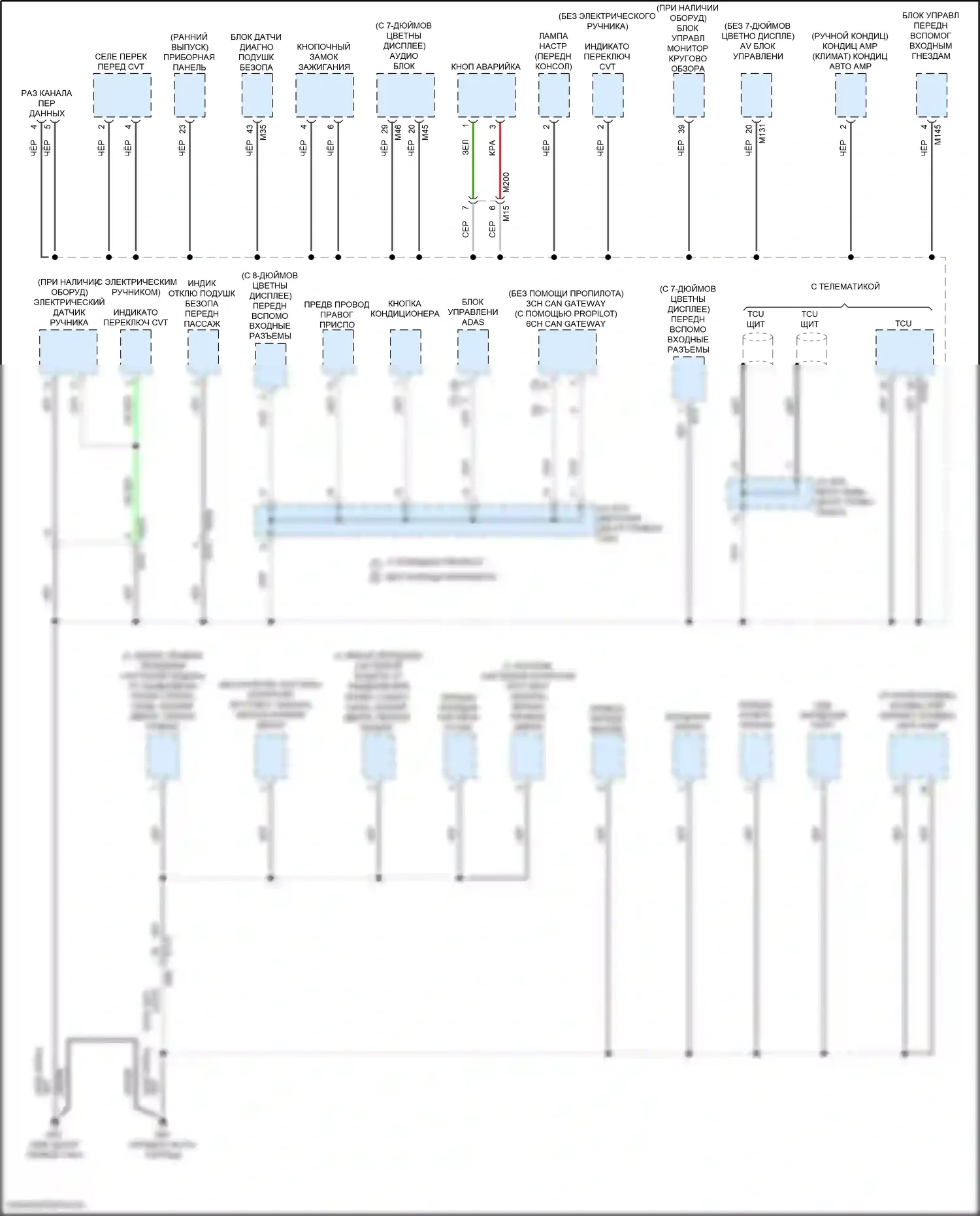 Altima Nissan L34 (2018-2024): Электросхема точек подключения масс (4 из 5) 