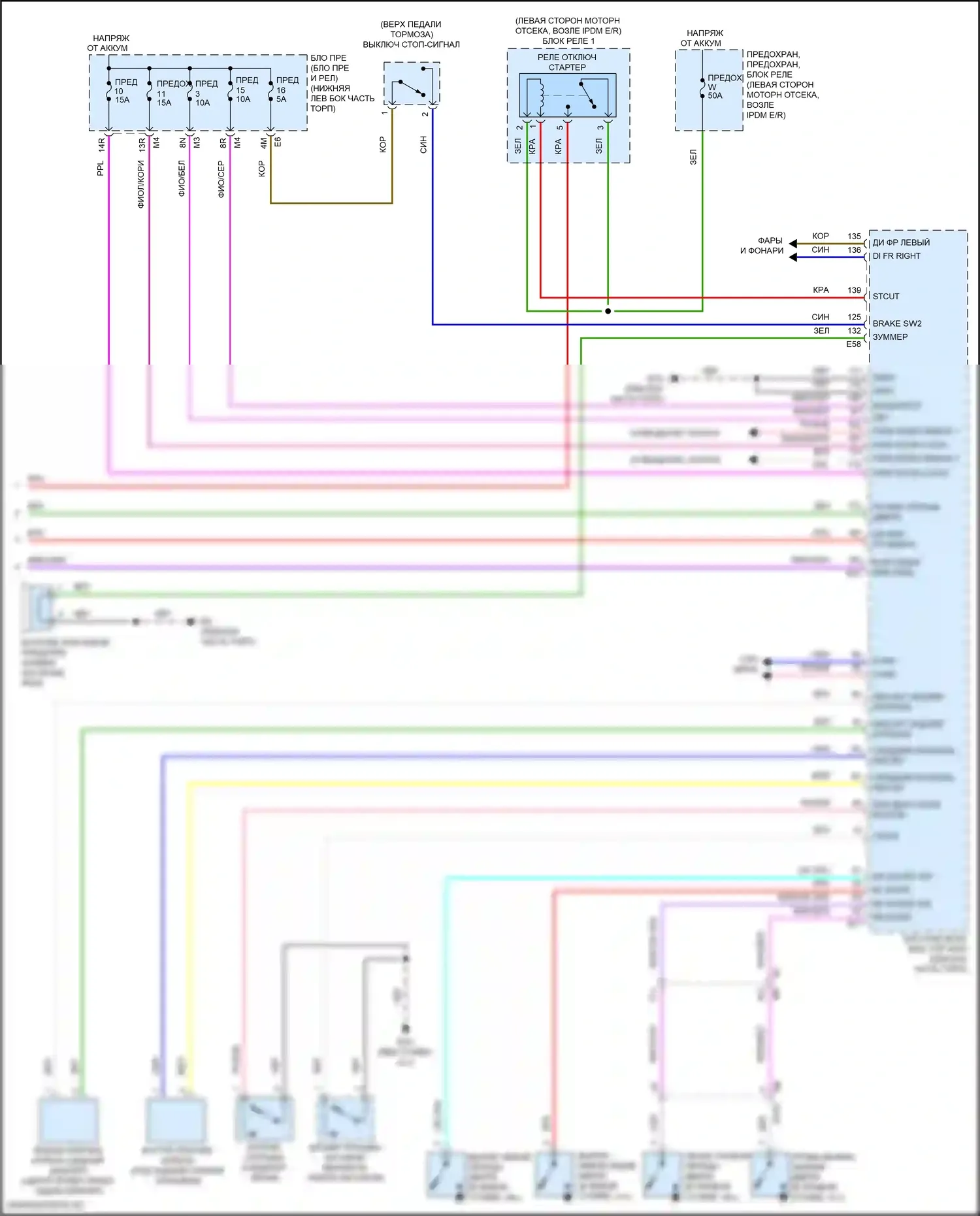 Altima Nissan L34 (2018-2024): Электросхема центрального замка (4 из 4) 
